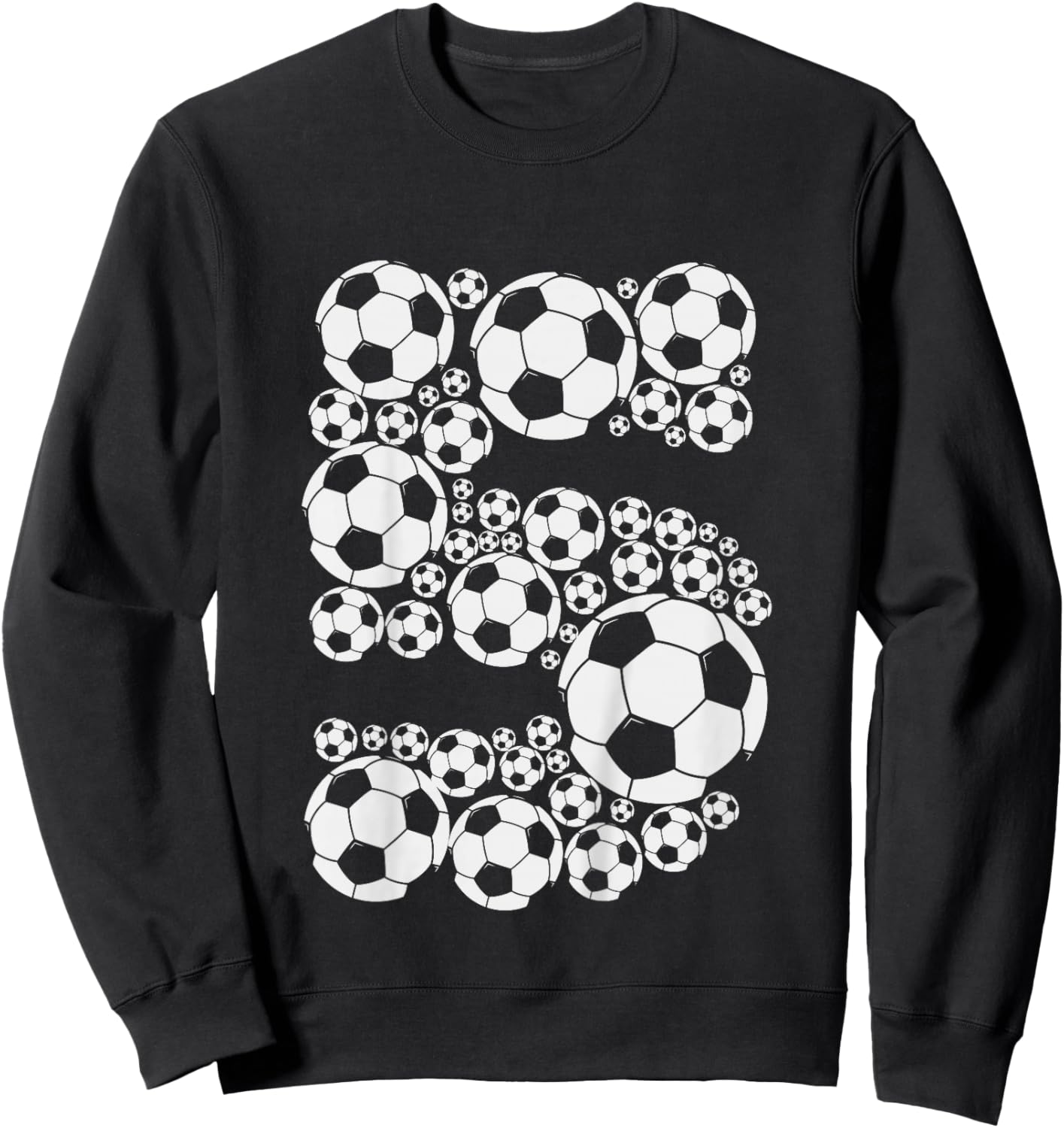 Graphic Soccer 5th Birthday Boys 5 Years Sweatshirt - Sweatshirt | Black