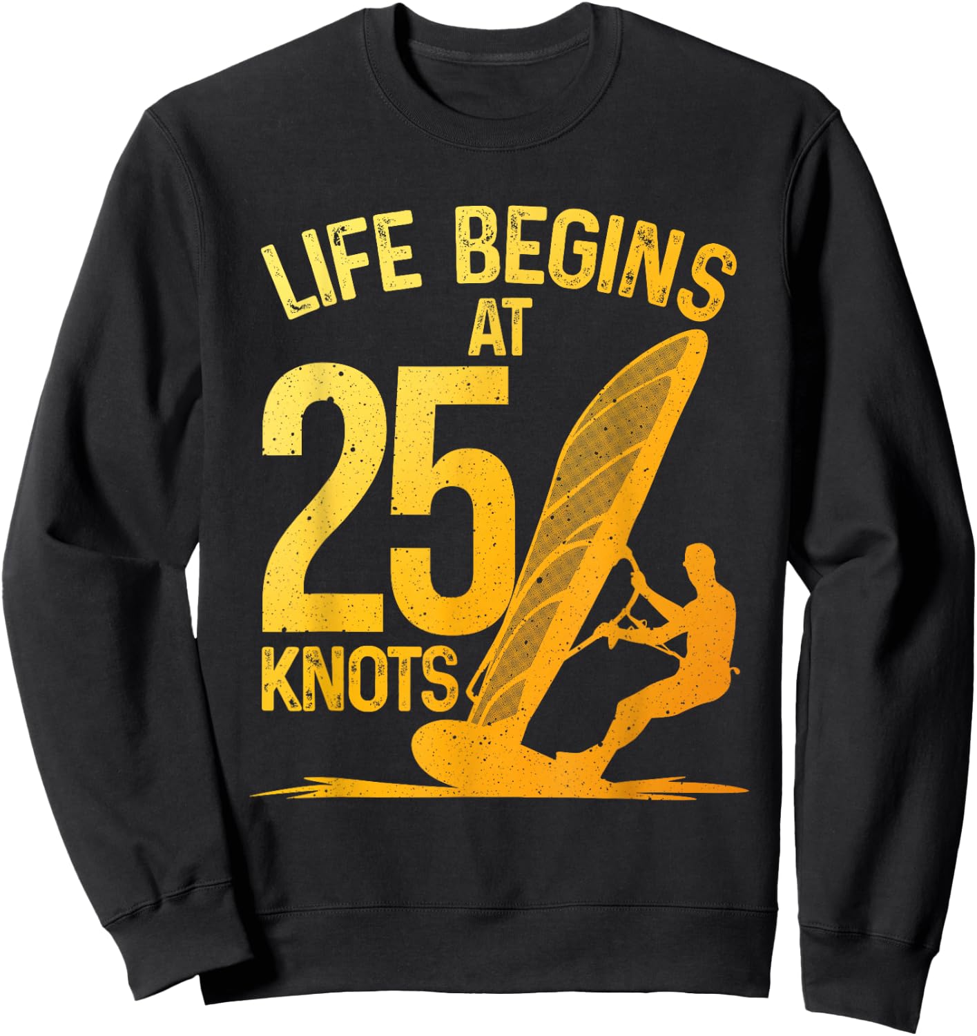 Funny Windsurfing Art Women Wind Surfing Windsurfer Sweatshirt - Sweatshirt | Black