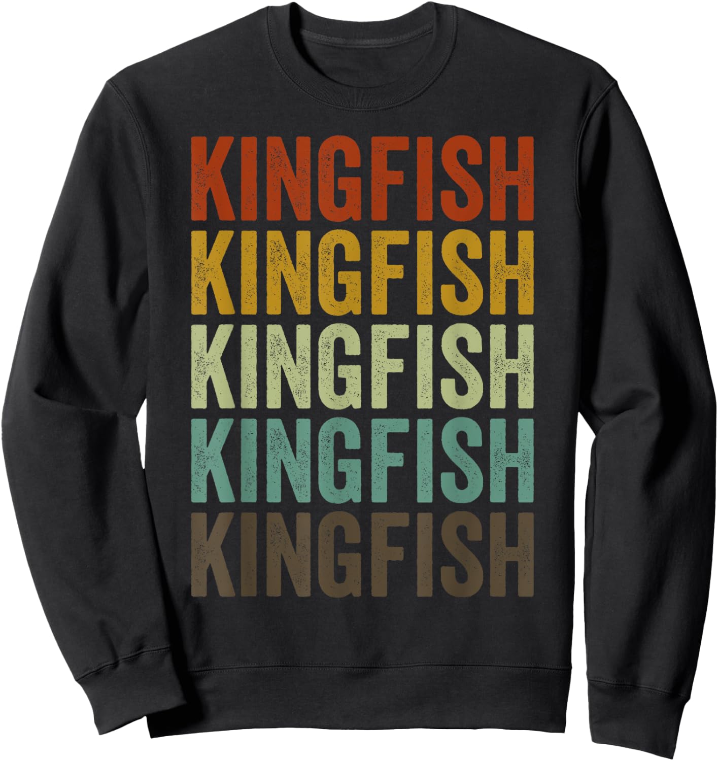 Kingfish Fish Retro Sweatshirt - Sweatshirt | Black