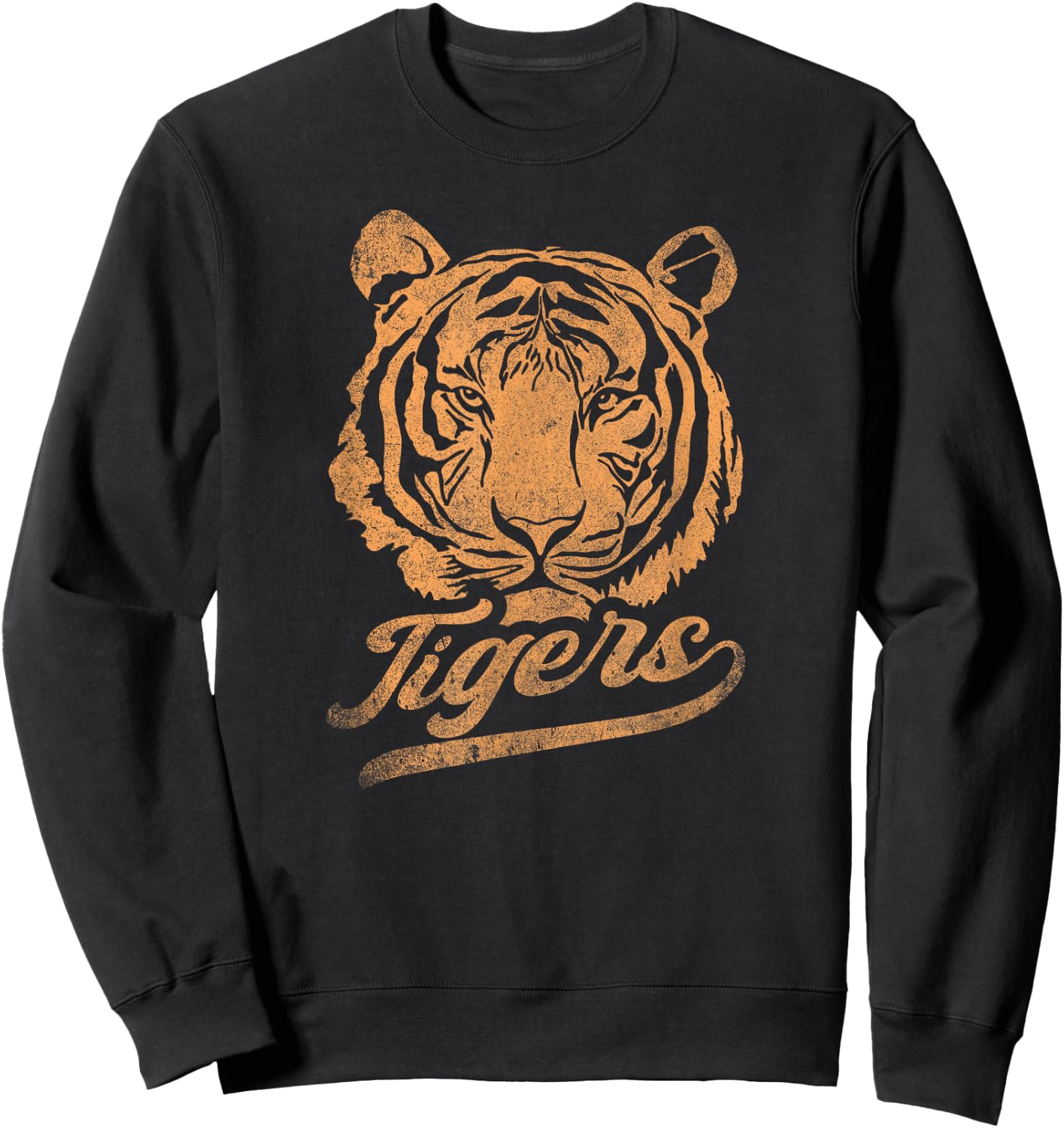 Easy Tiger Distressed Casual-Chic Graphic Sweatshirt - Sweatshirt | Black