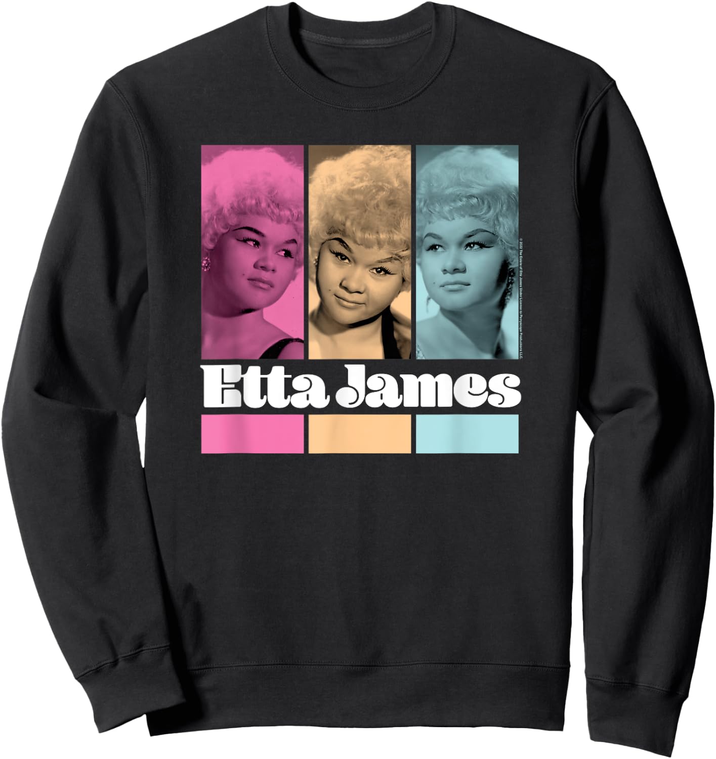 Etta James - Black, Small, -Adults, Short Sleeve, Classic Fit, Cotton 100%, Music-Themed Sweatshirt - Sweatshirt | Black