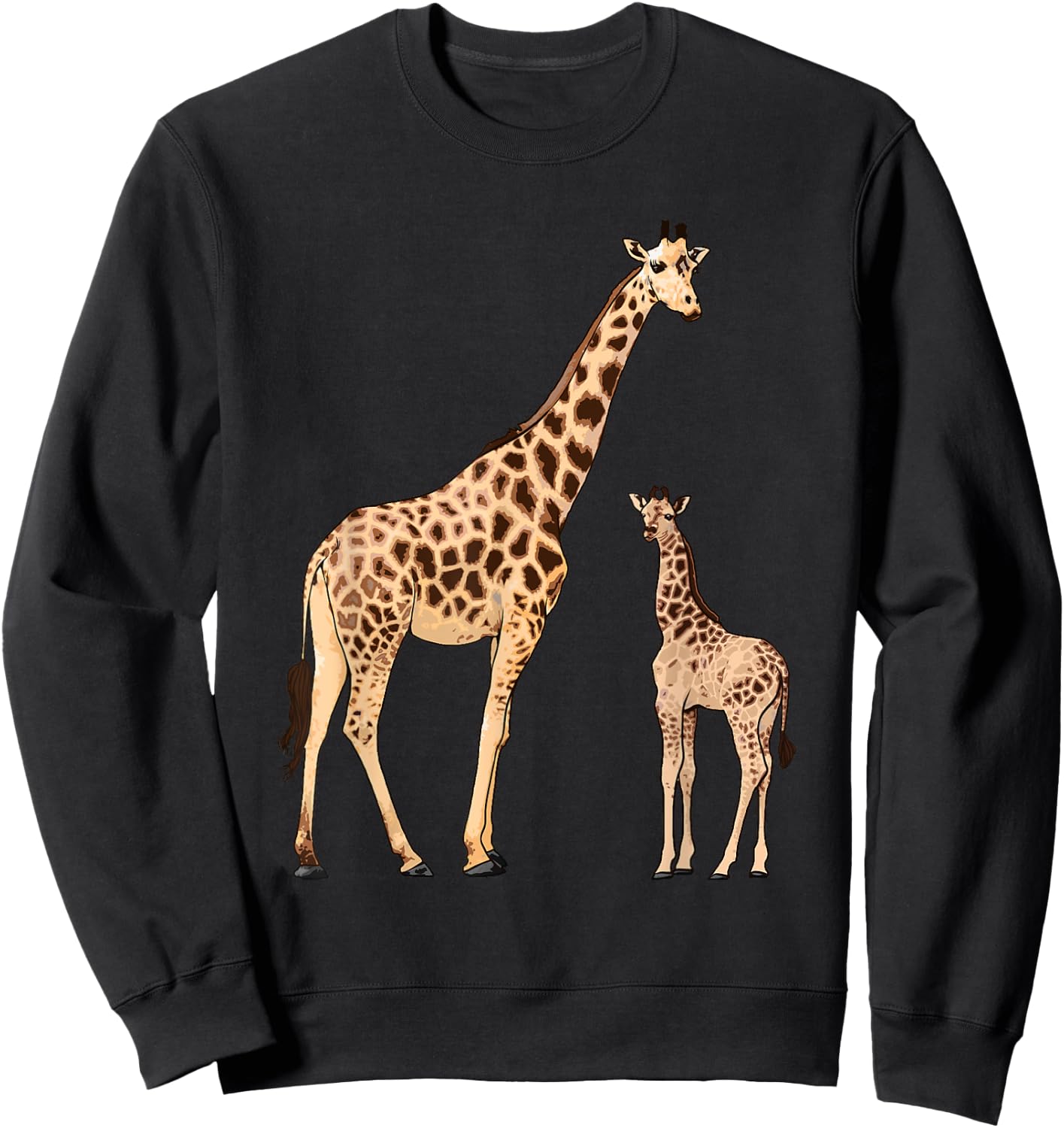 Funny Giraffe Design Kids Boys Girls Giraffe Lover Sweatshirt - Sweatshirt | Black