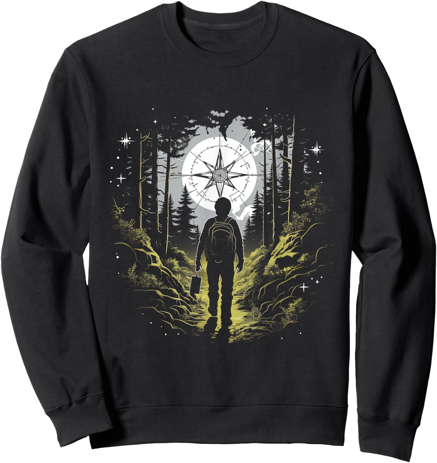 Geocaching Nature Compass Adventure Sweatshirt - Sweatshirt | Black