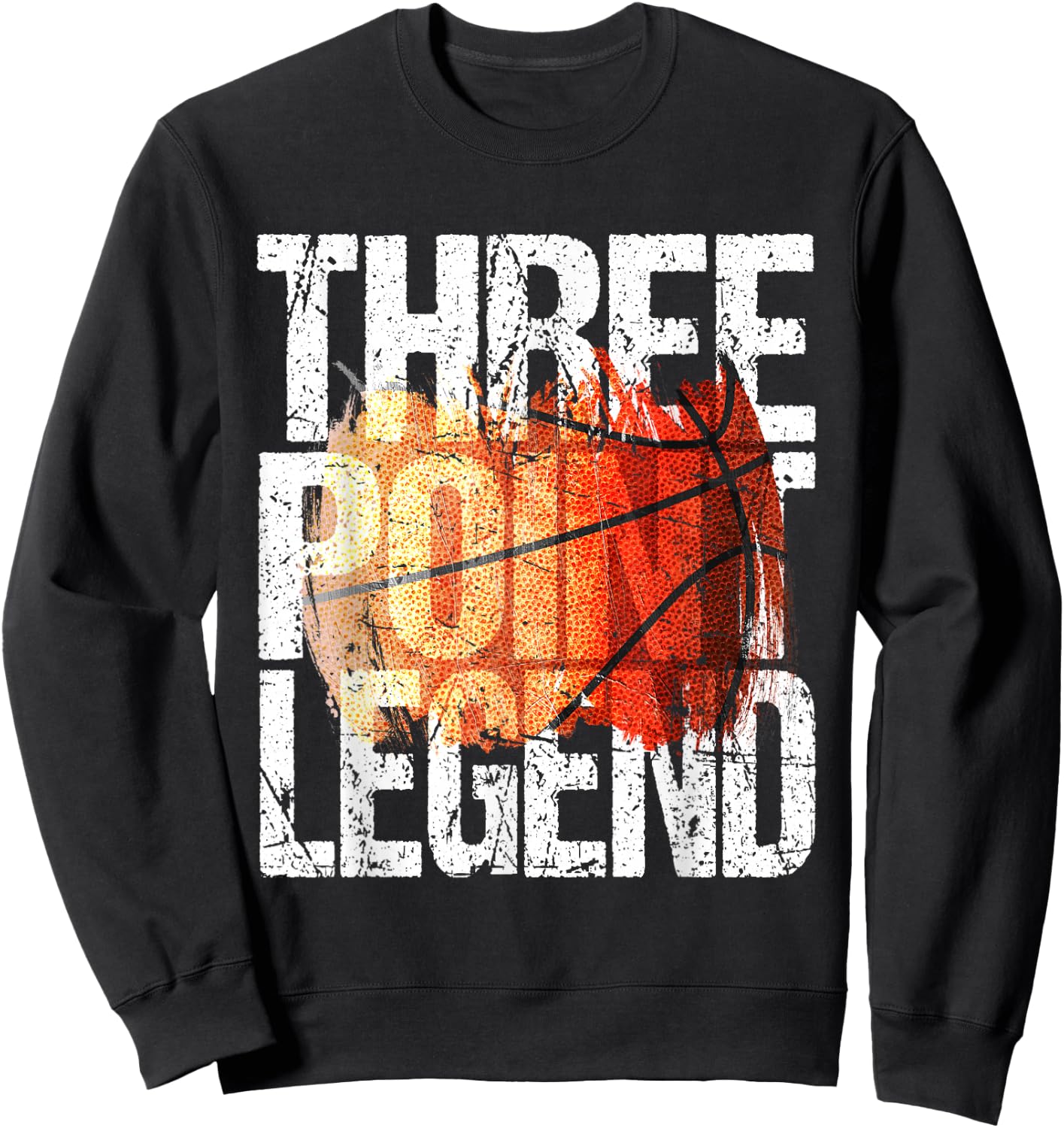 Basketball Player 3 Point Shot - Three Point Legend Sweatshirt - Sweatshirt | Black