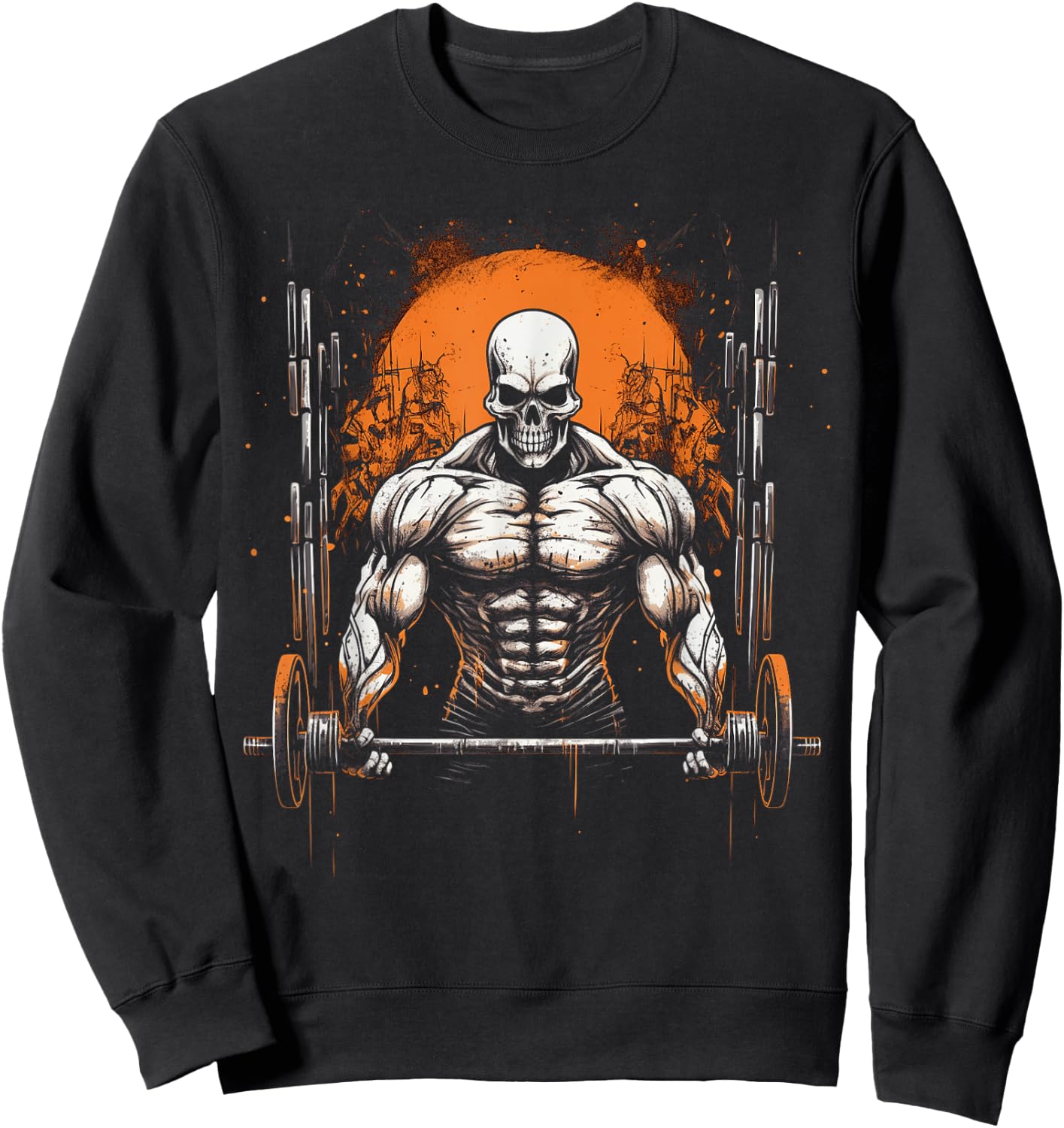Halloween Weightlifting Gym Body Builder Sweatshirt - Sweatshirt | Black