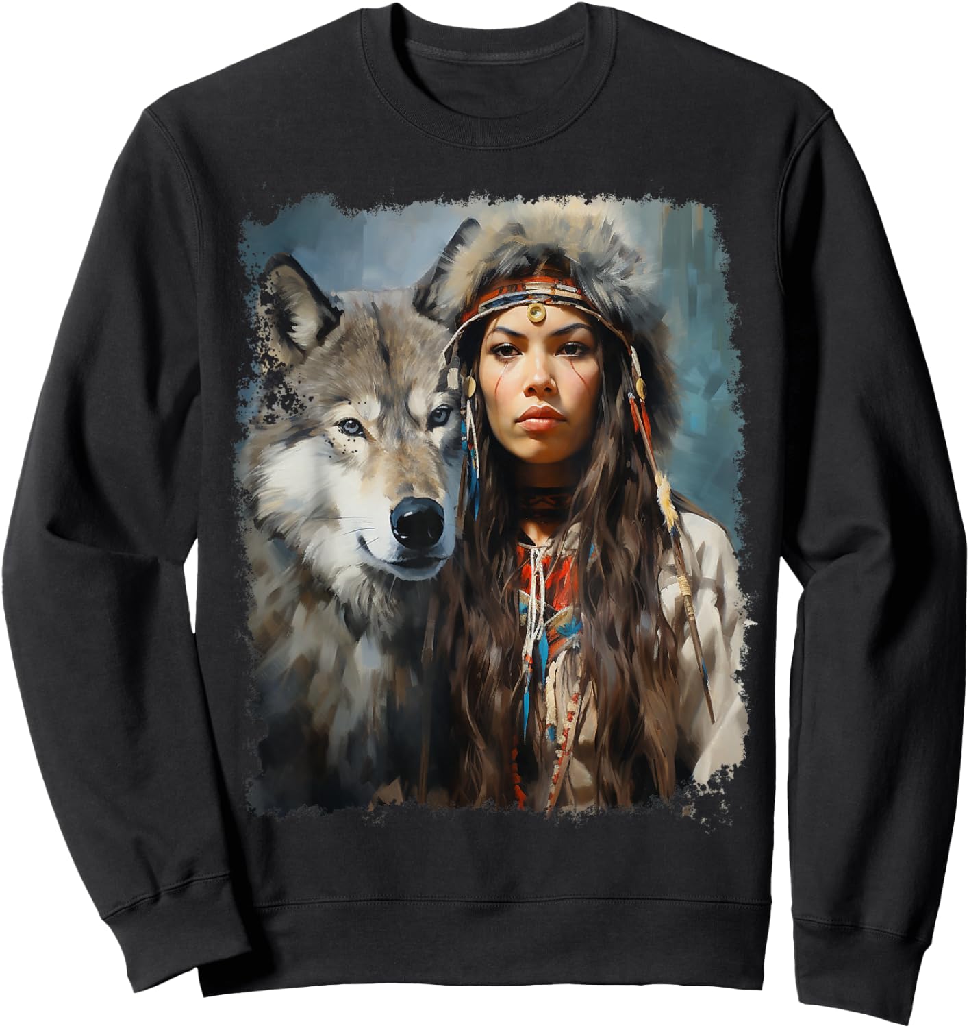 Woman Wolf Sweatshirt - Sweatshirt | Black