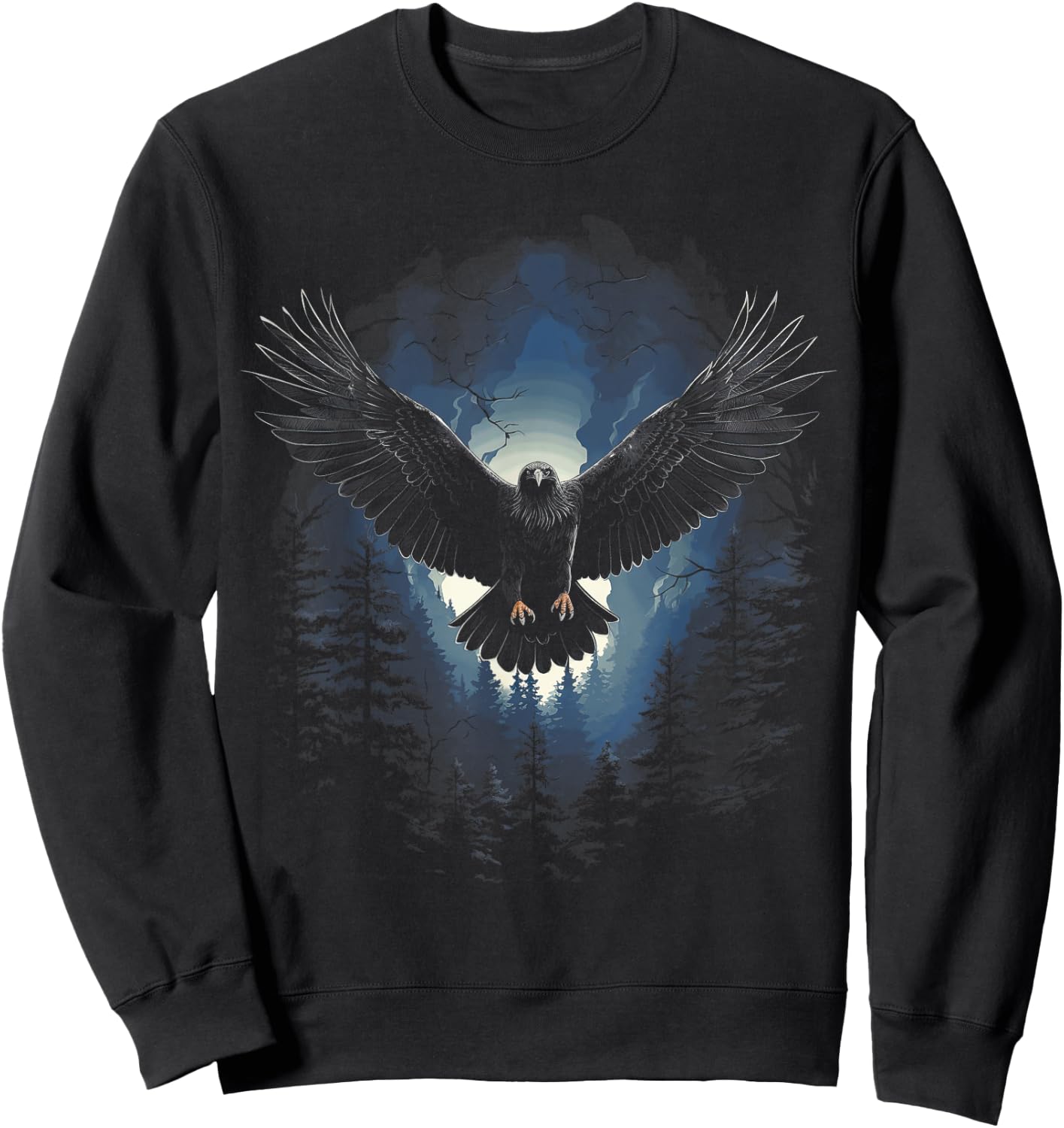 Eagle Forest Animal Wildlife Sweatshirt - Sweatshirt | Black