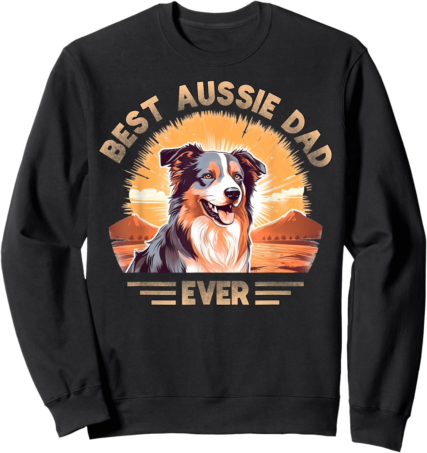 Aussie DAD Australian Shepherd Sweatshirt - Sweatshirt | Black