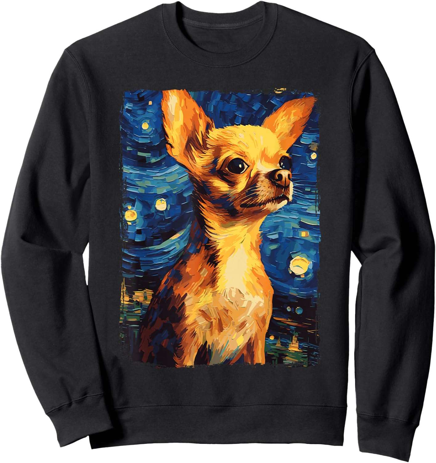 Chihuahua Starry Night Sweatshirt - Sweatshirt | Black