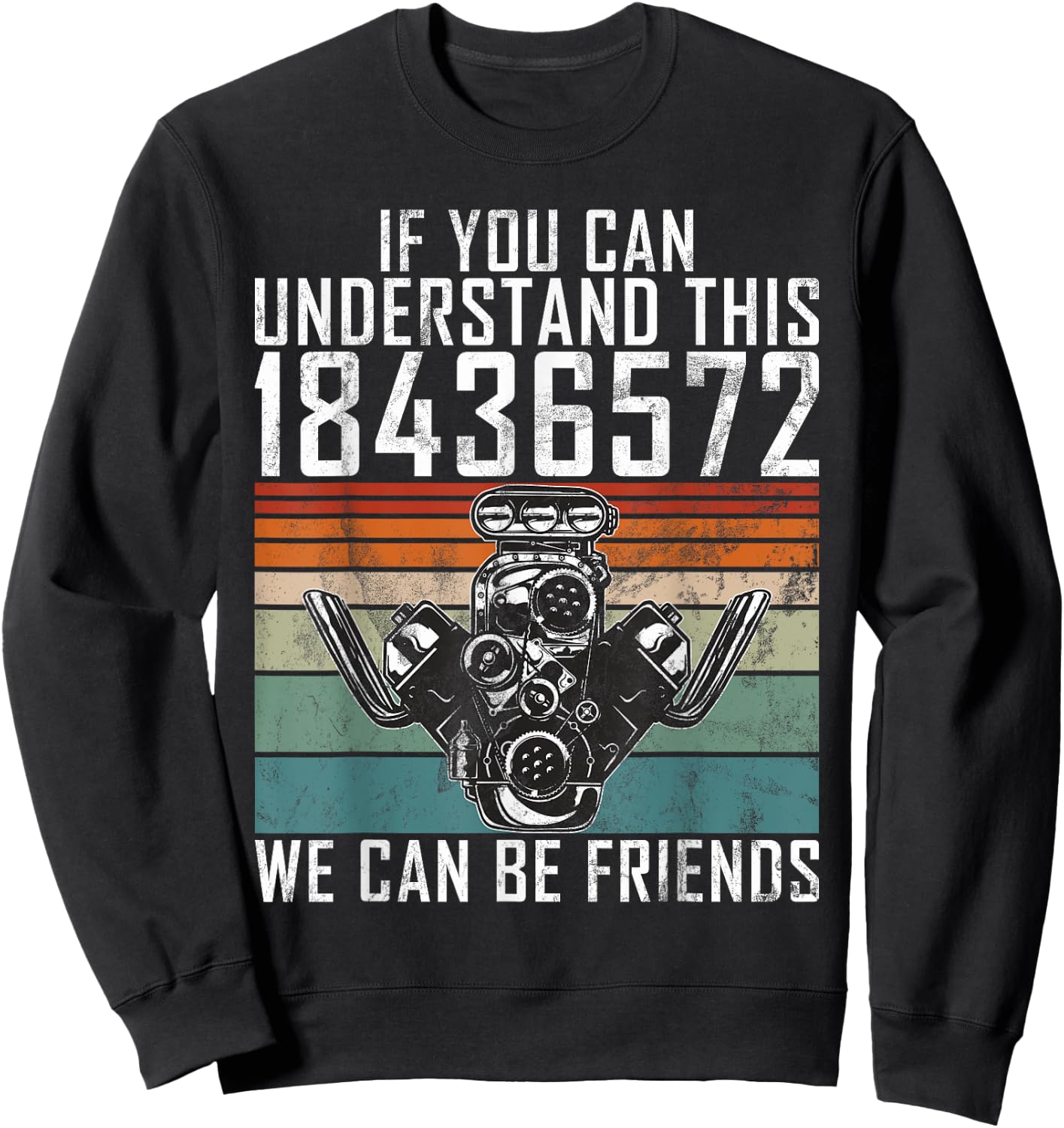 Funny Muscle Car Sweatshirt - Sweatshirt | Black