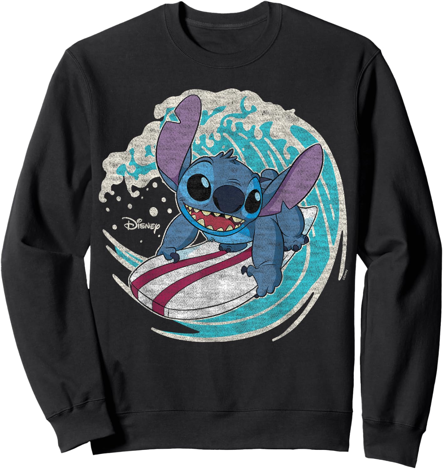 Lilo & Stitch - Stitch Surf Sweatshirt - Sweatshirt | Black