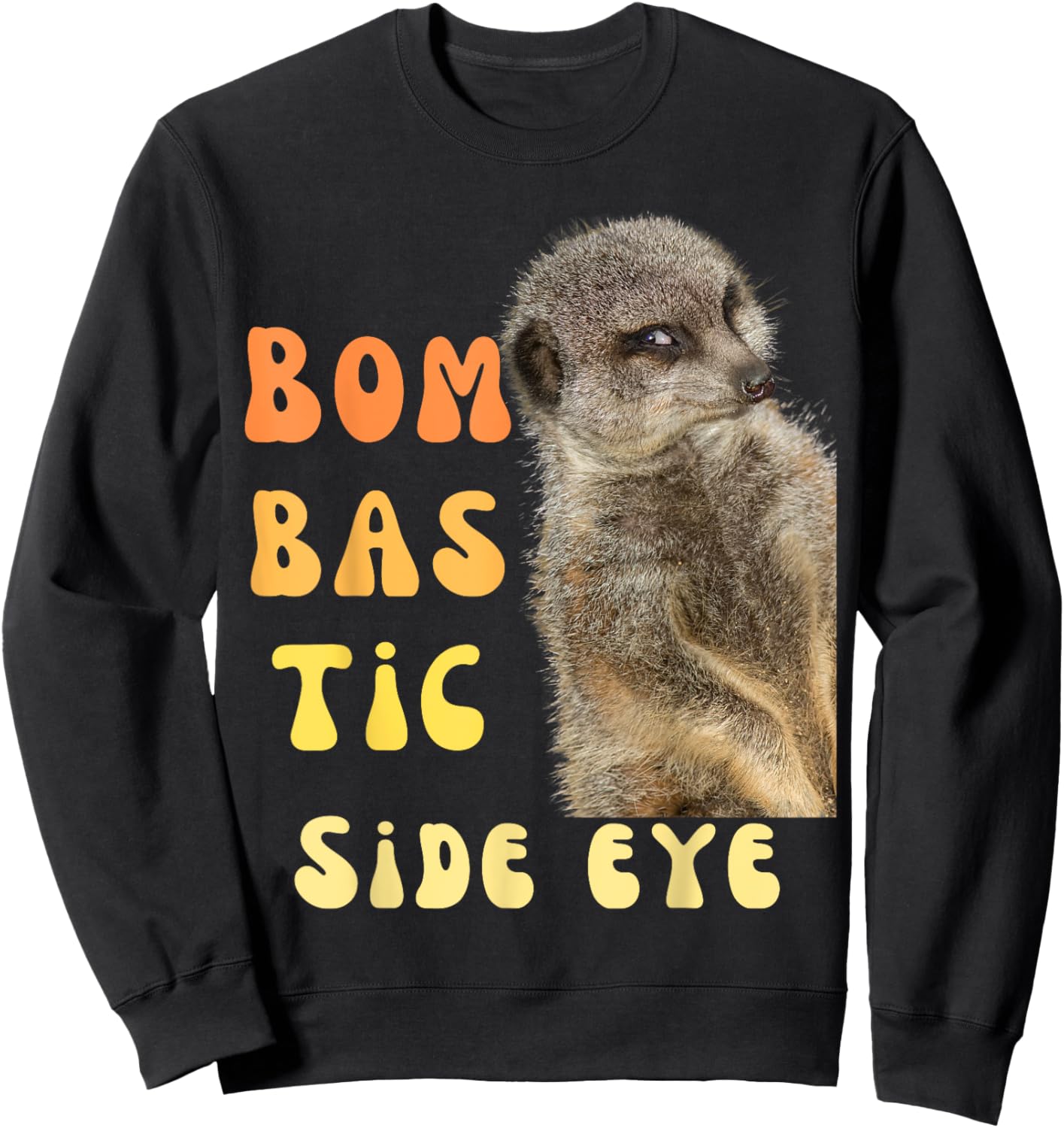 Bombastic Side Eye Funny Meme Sweatshirt - Sweatshirt | Black