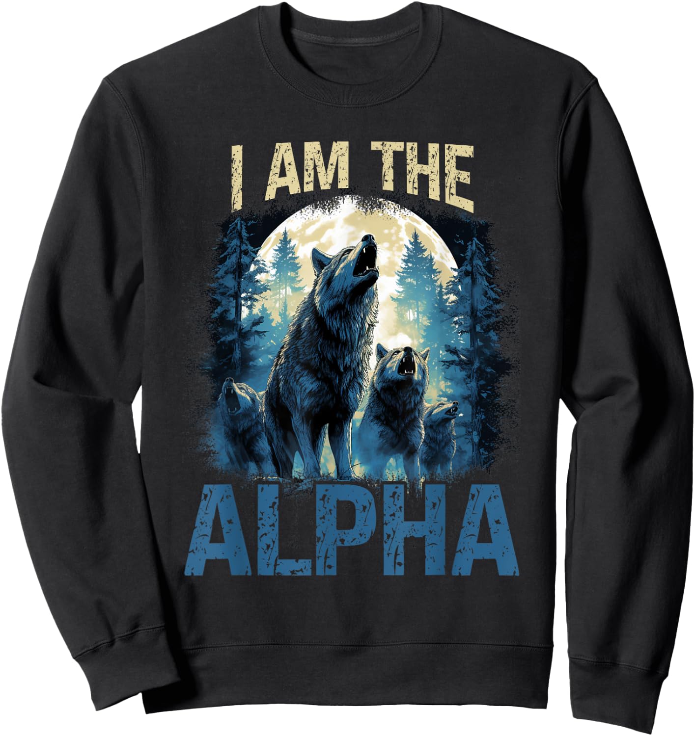 Men's I Am The Alpha Sweatshirt - Sweatshirt | Black