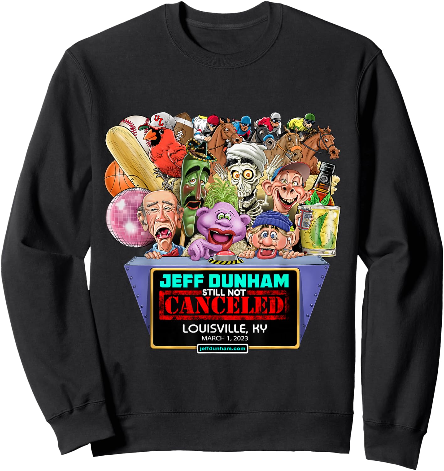 Jeff Dunham Louisville, KY (2023) Sweatshirt - Sweatshirt | Black