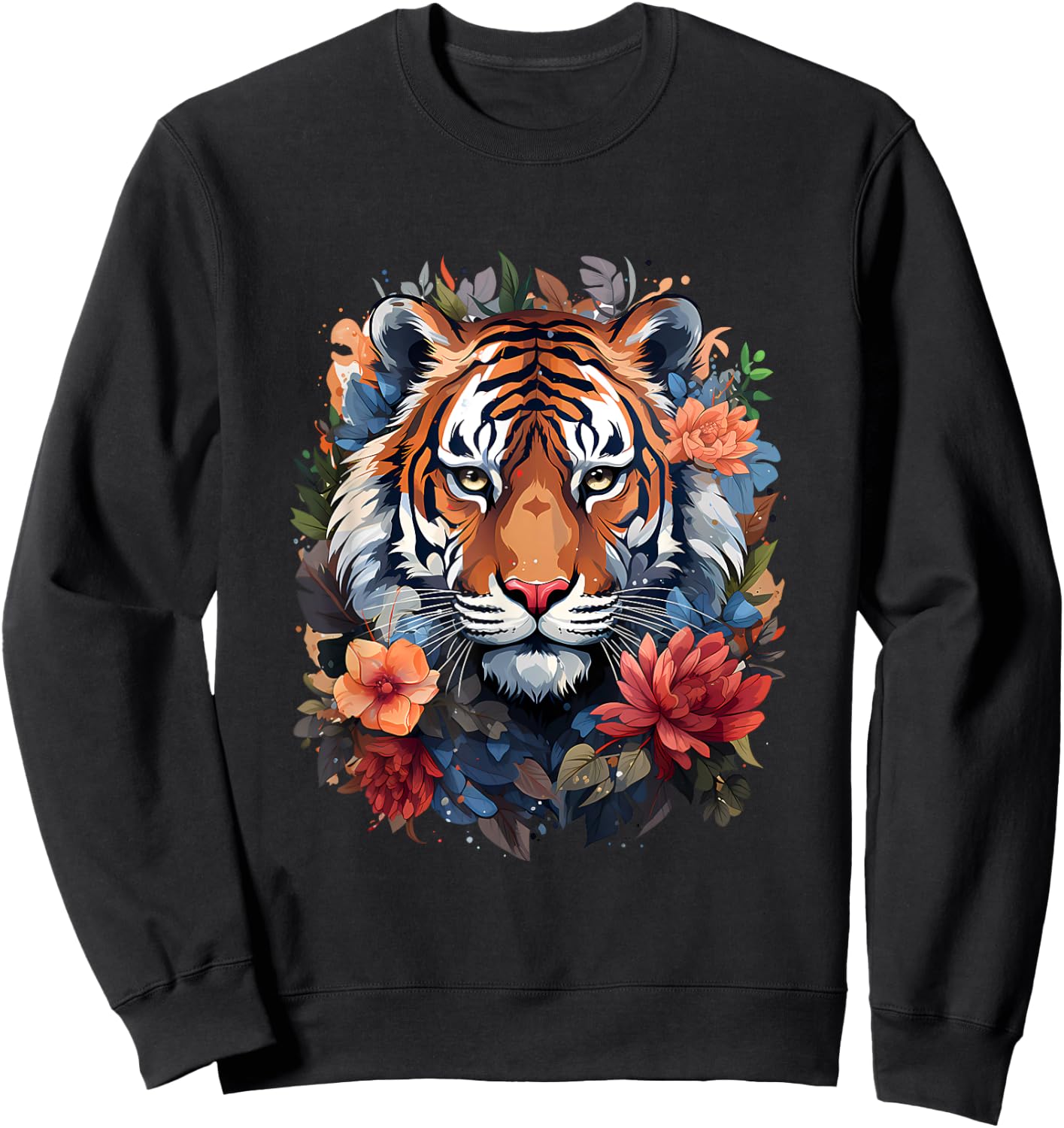 Tiger Flower Sweatshirt - Sweatshirt | Black