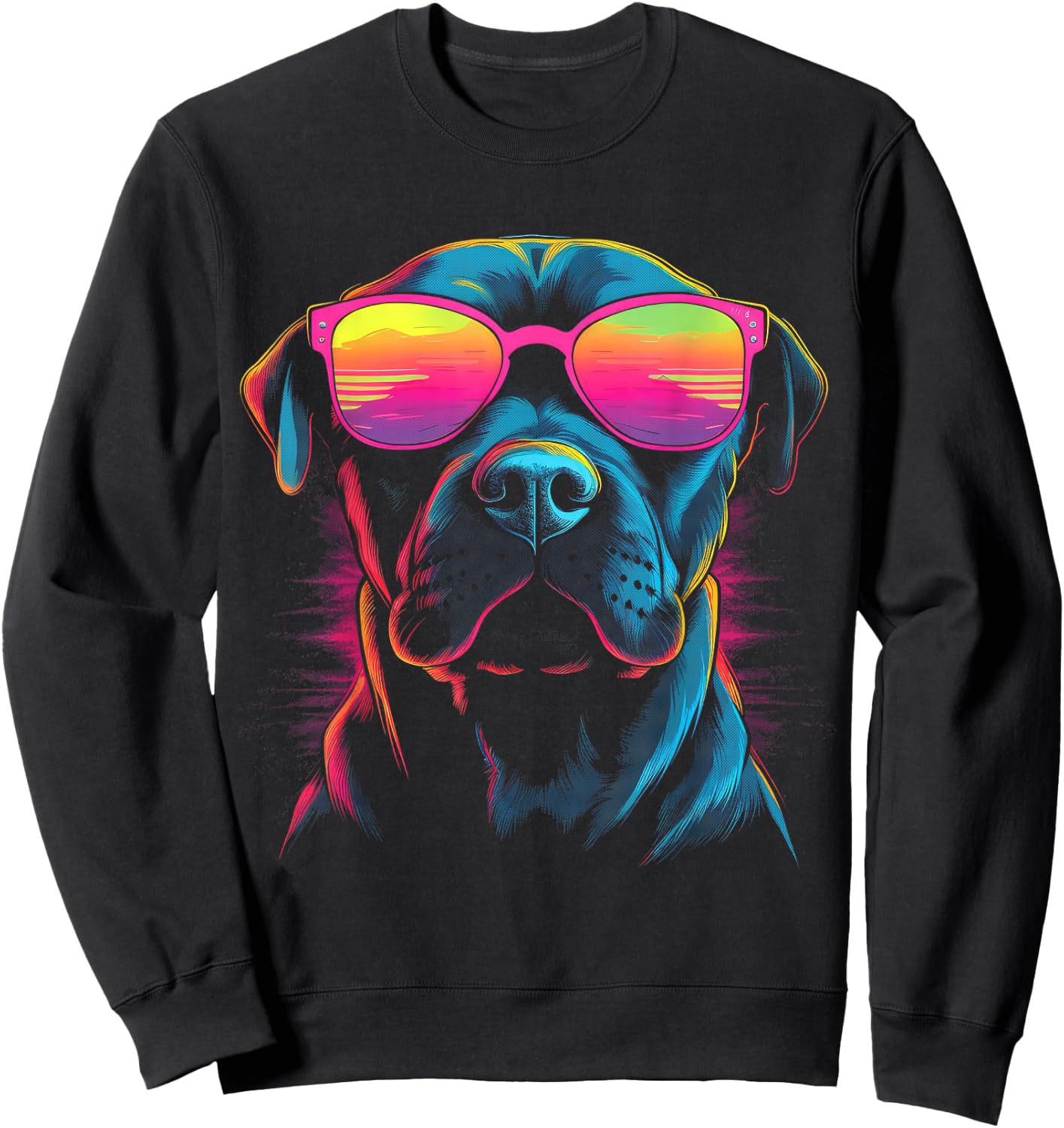 Pit Bull Mom Dog Lover Colorful Artistic Pitbull Owner Women Sweatshirt - Sweatshirt | Black