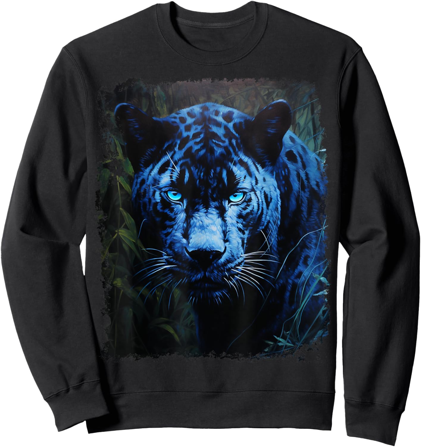Blue Panther Black Sweatshirt - Sweatshirt | Black