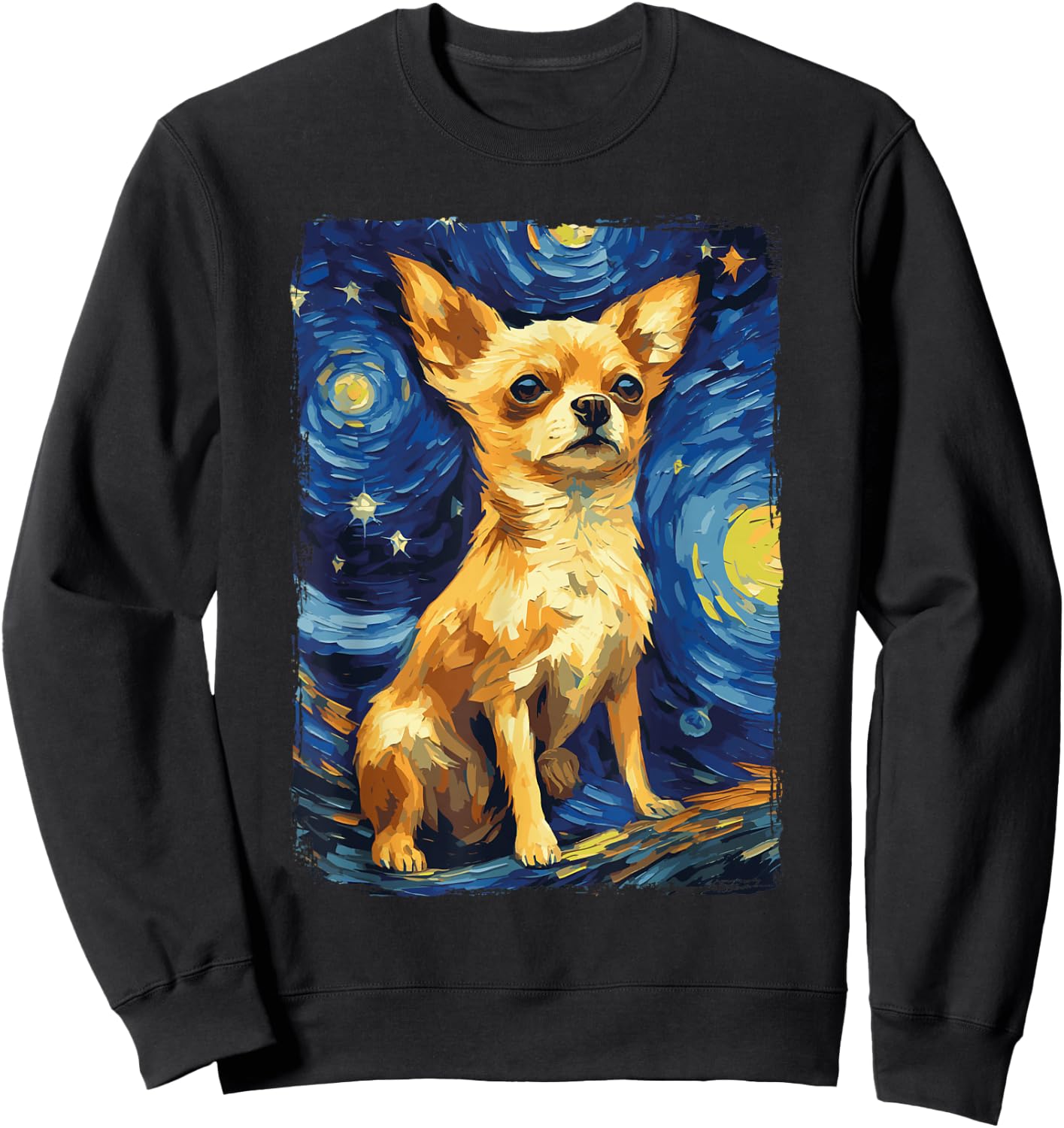 Chihuahua Starry Night Sweatshirt - Sweatshirt | Black