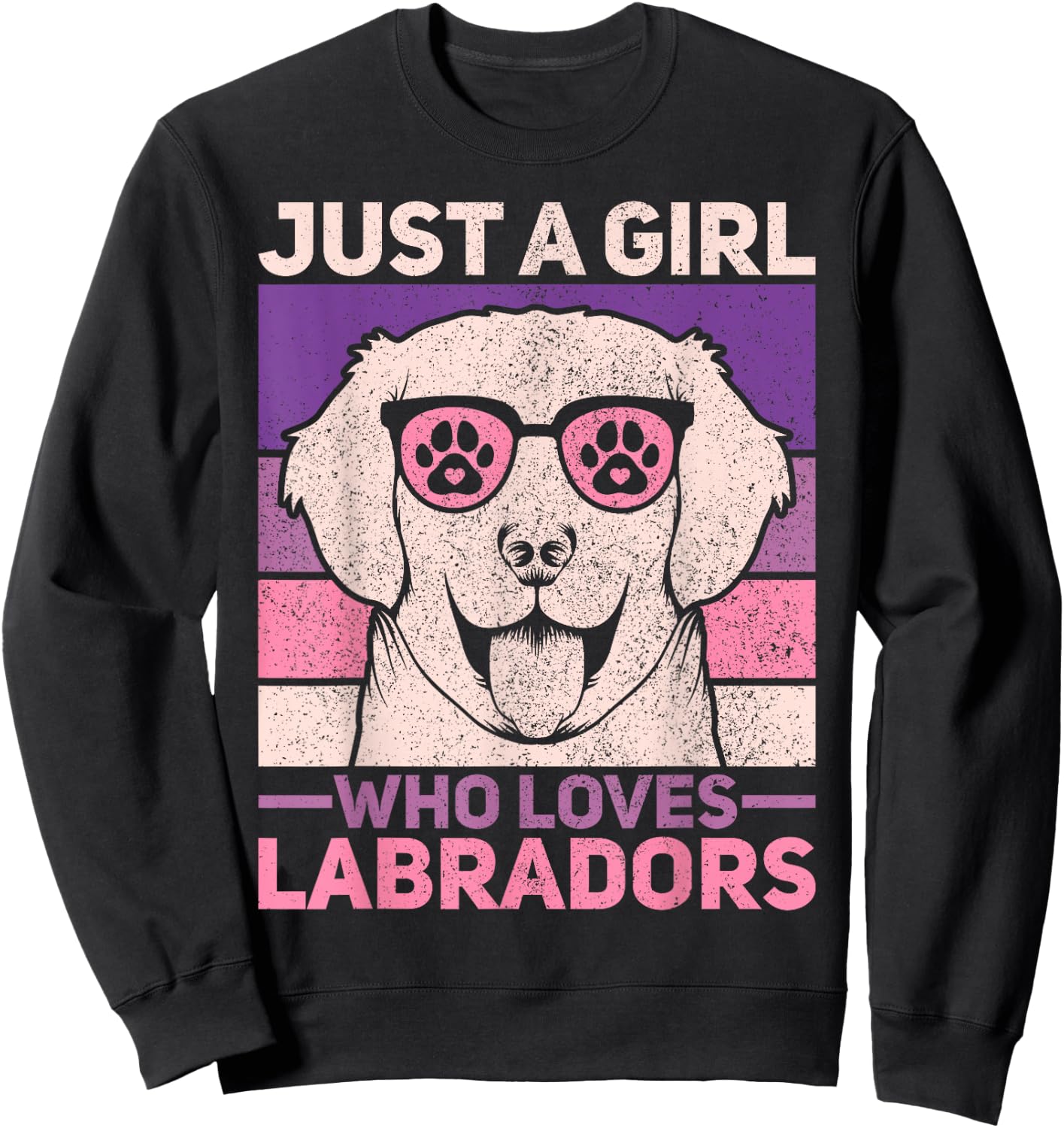 Just A Girl Who Loves Labradors Lab Owner Labrador Retriever Sweatshirt - Sweatshirt | Black