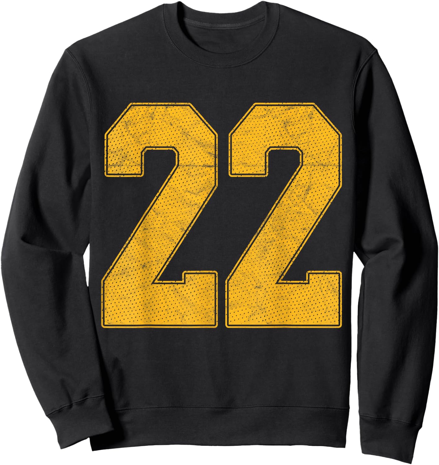 Number 22 Numbered Uniform Sports Team Jersey 22nd Birthday Sweatshirt - Sweatshirt | Black