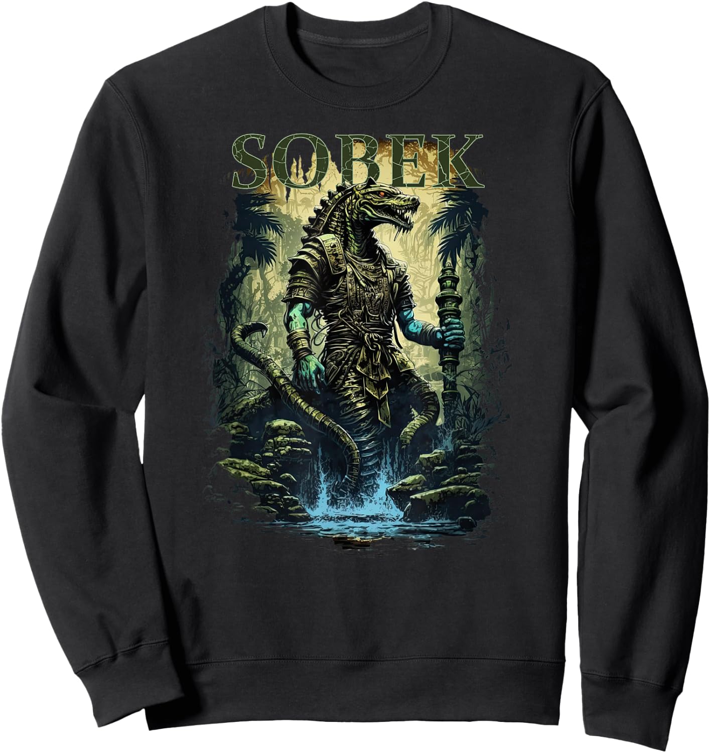 Sobek Ancient Egyptian God Of The Nile Egypt Mythology Item Sweatshirt - Sweatshirt | Black