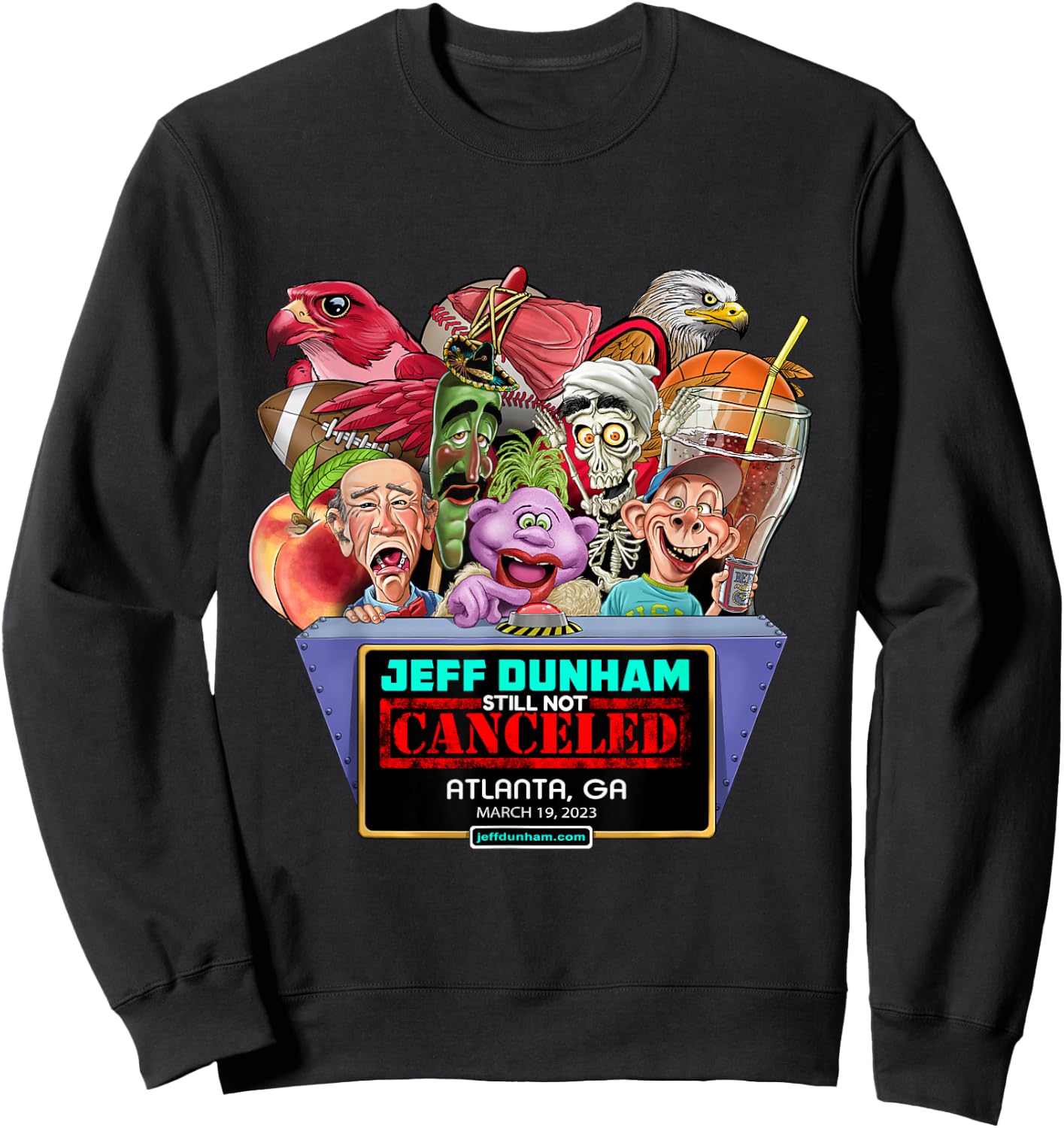 Jeff Dunham Atlanta, GA (2023) Sweatshirt - Sweatshirt | Black