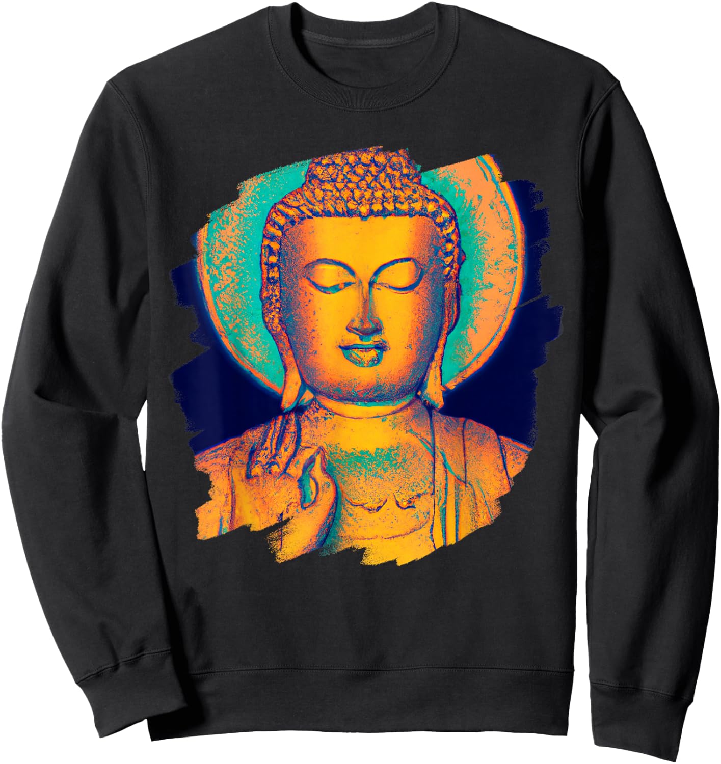 Zen Buddha Mandala Spiritual Asian Style Meditation Peace Sweatshirt - Sweatshirt | Black
