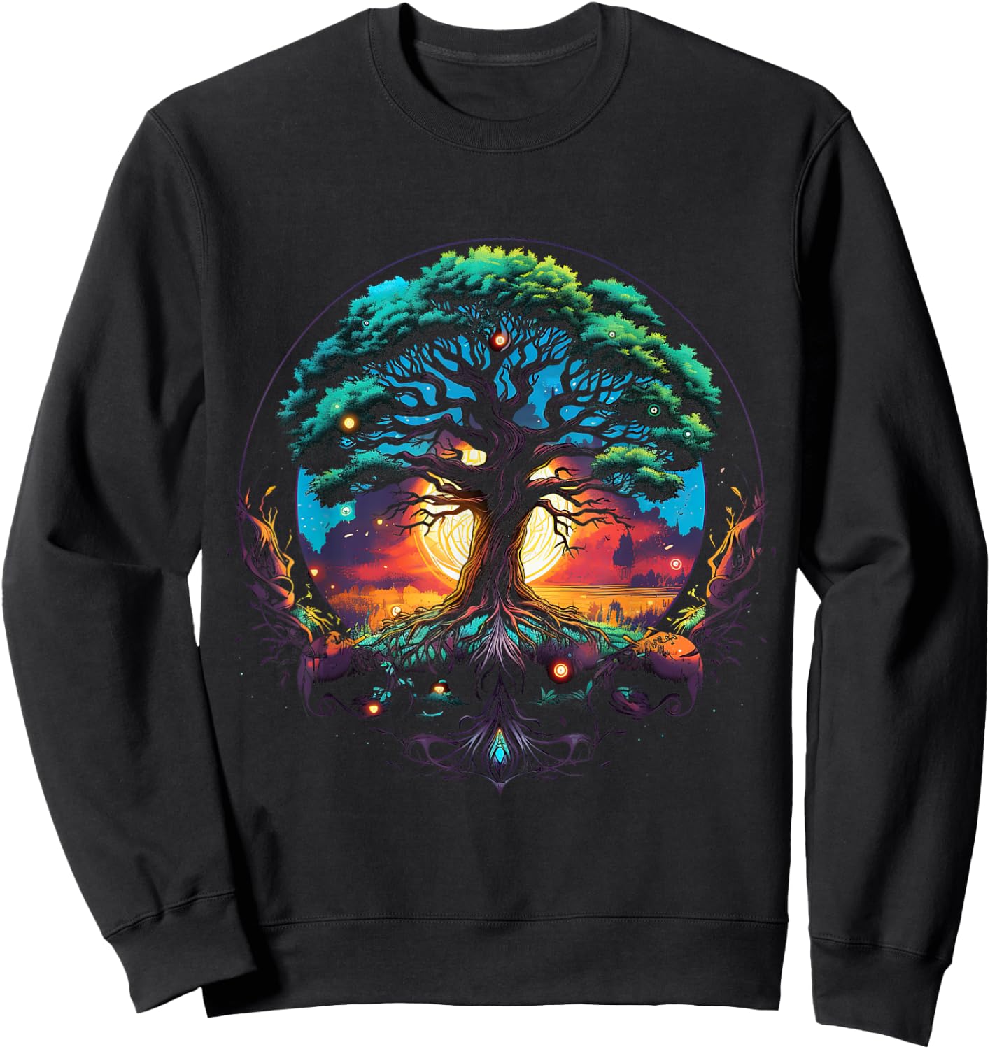 Tree of Life Viking Midgard Thor Walhalla Sweatshirt - Sweatshirt | Black
