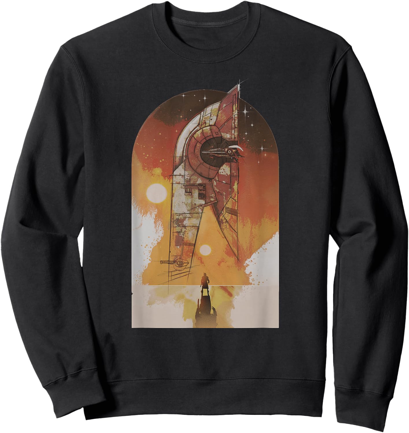 Star Wars The Book of Boba Fett Ship Tatooine Sweatshirt - Sweatshirt | Black