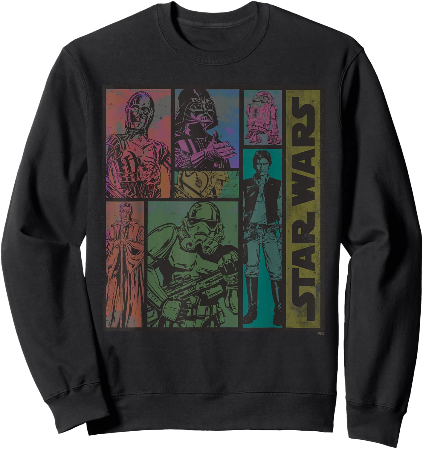 Star Wars Classic Comic Art Episode IV Retro Vintage Sweatshirt - Sweatshirt | Black