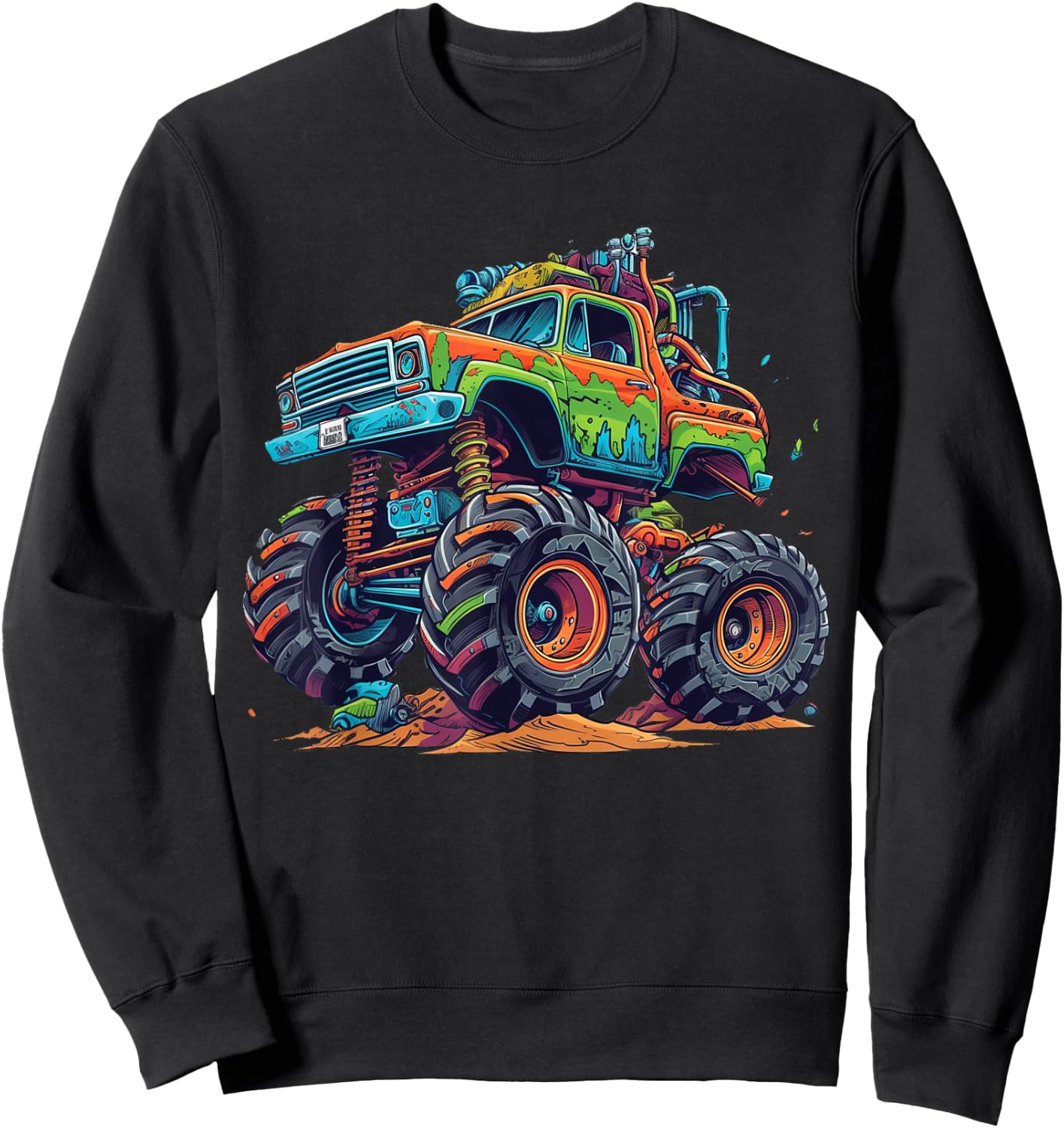 Monster Truck for toddlers Youth & Adults Sweatshirt - Sweatshirt | Black