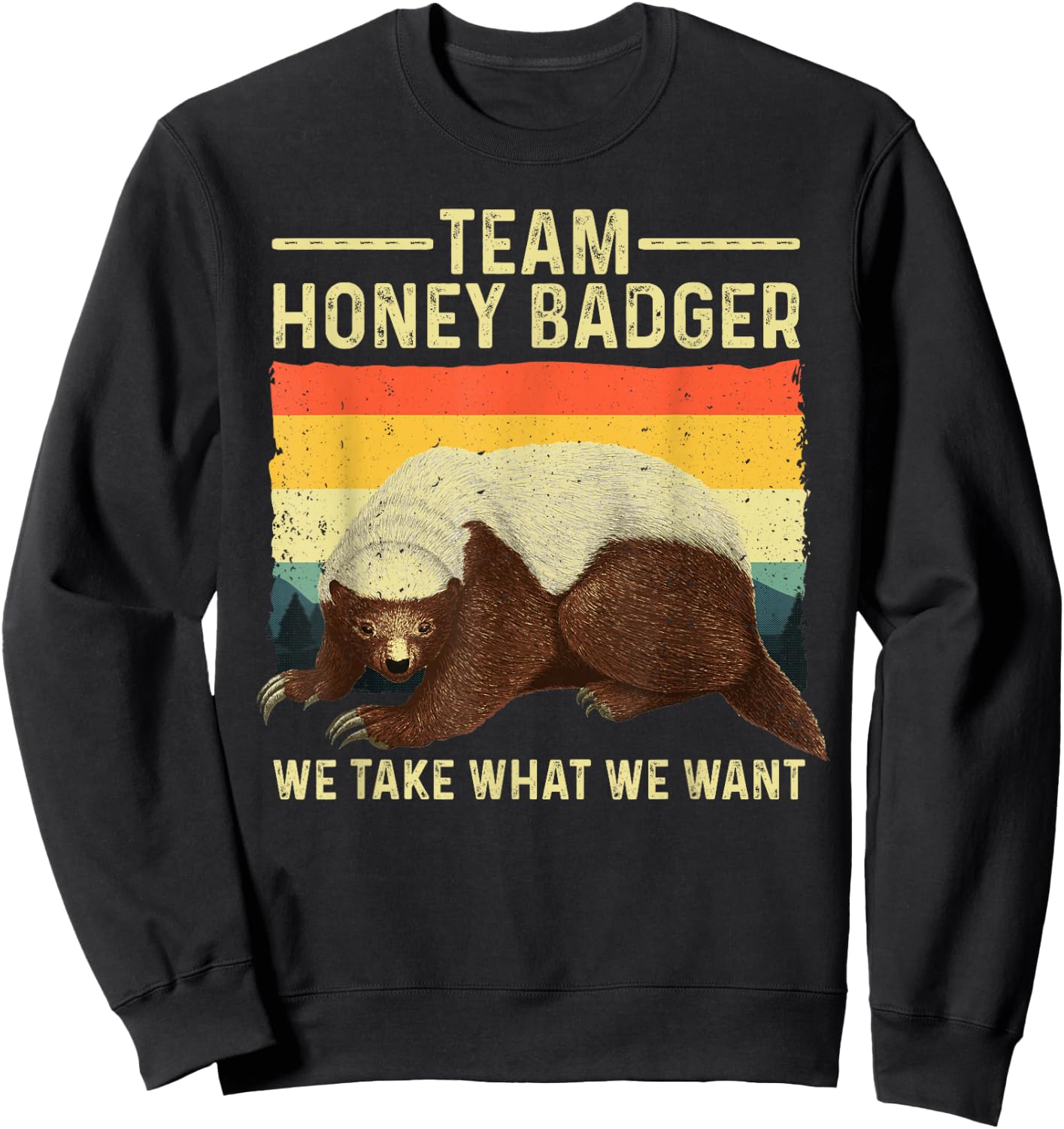 Cute Honey Badger Art Women Ratel Honey Badger Lover Sweatshirt - Sweatshirt | Black