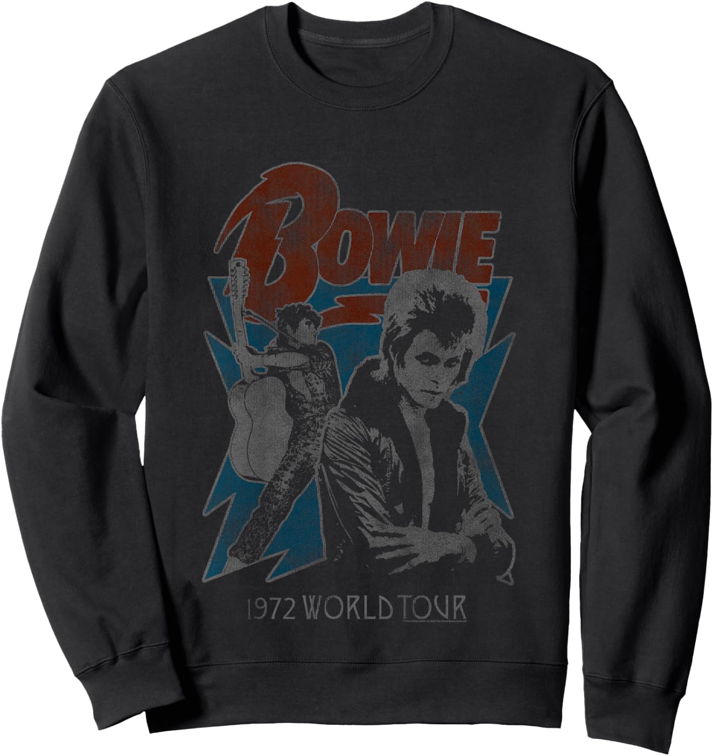 Kids David Bowie Music Rock Tour 72 Sweatshirt - Sweatshirt | Black