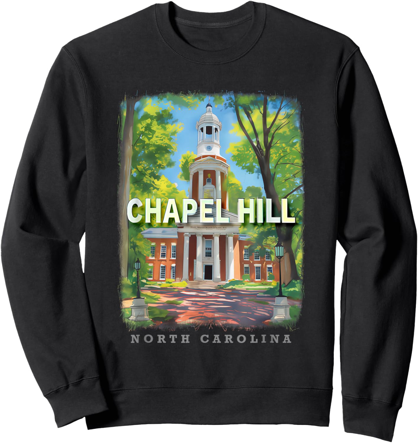 Chapel Hill North Carolina NC Campus Charm SD146 Sweatshirt - Sweatshirt | Black