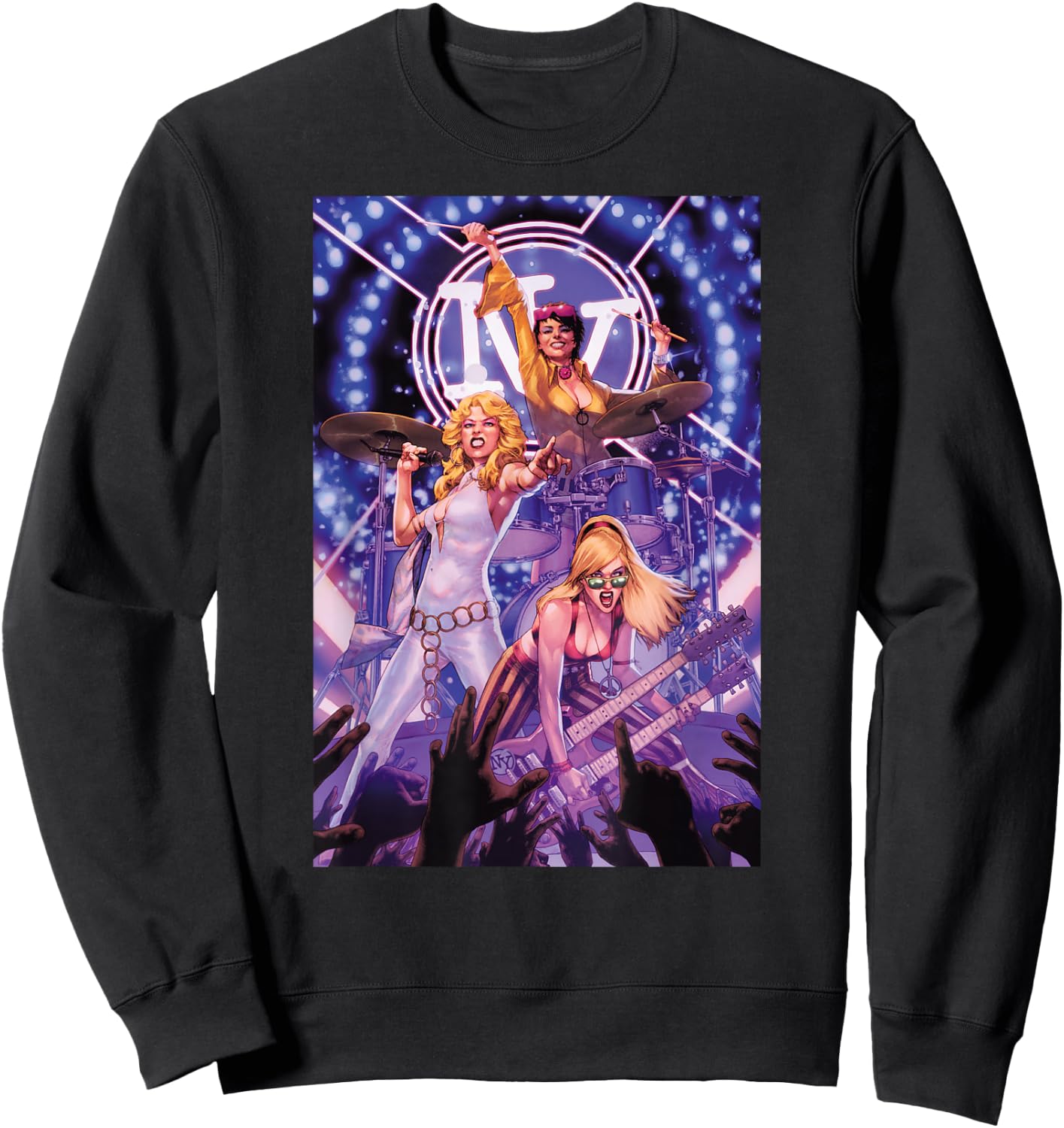 Marvel X-Men Dazzler Boom Boom Jubilee Band X Terminators Sweatshirt - Sweatshirt | Black