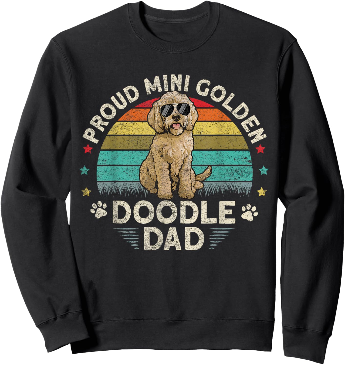 Mini Golden Doodle Plush Shoes Minidoodle Mini Goldendoodle Sweatshirt - Sweatshirt | Black
