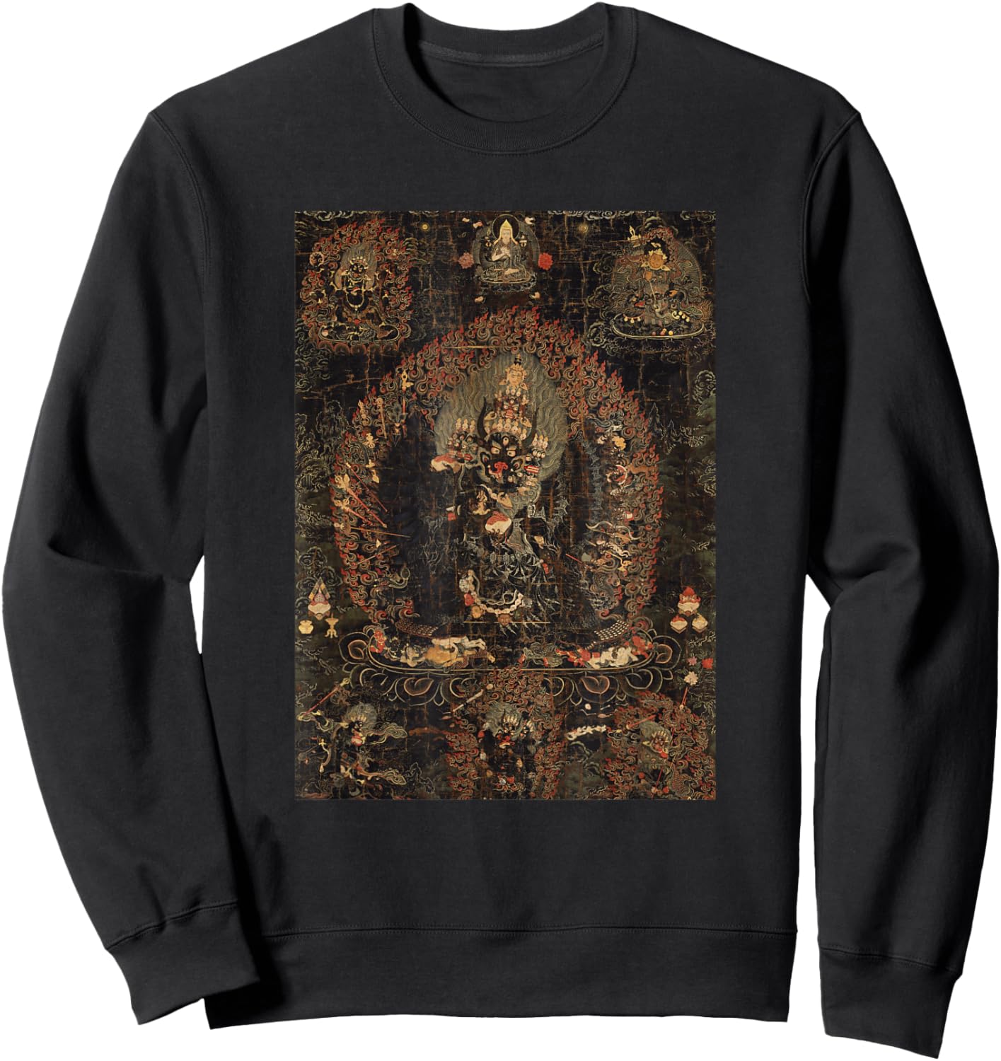 Vajrabhairava Tibetan Buddhist Thangka Art Sweatshirt - Sweatshirt | Black