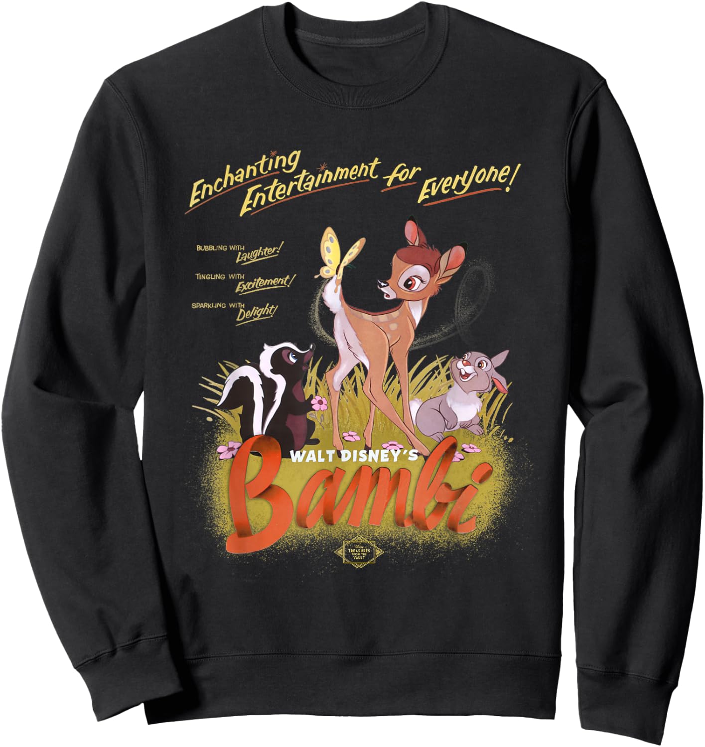 Disney Bambi Vintage Movie Art Classic Sweatshirt - Sweatshirt | Black