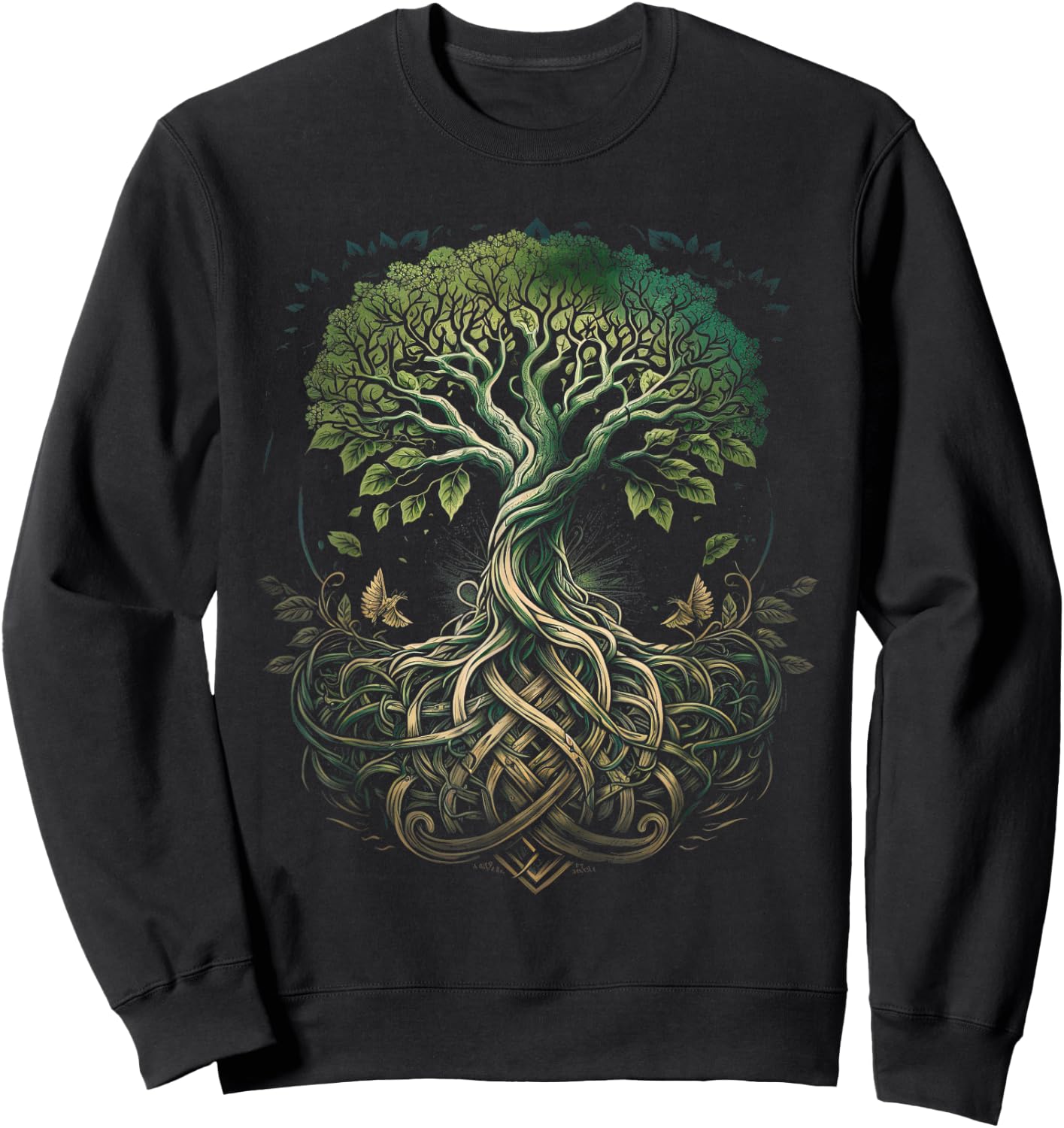 Tree of Life Viking Midgard Thor Walhalla Sweatshirt - Sweatshirt | Black