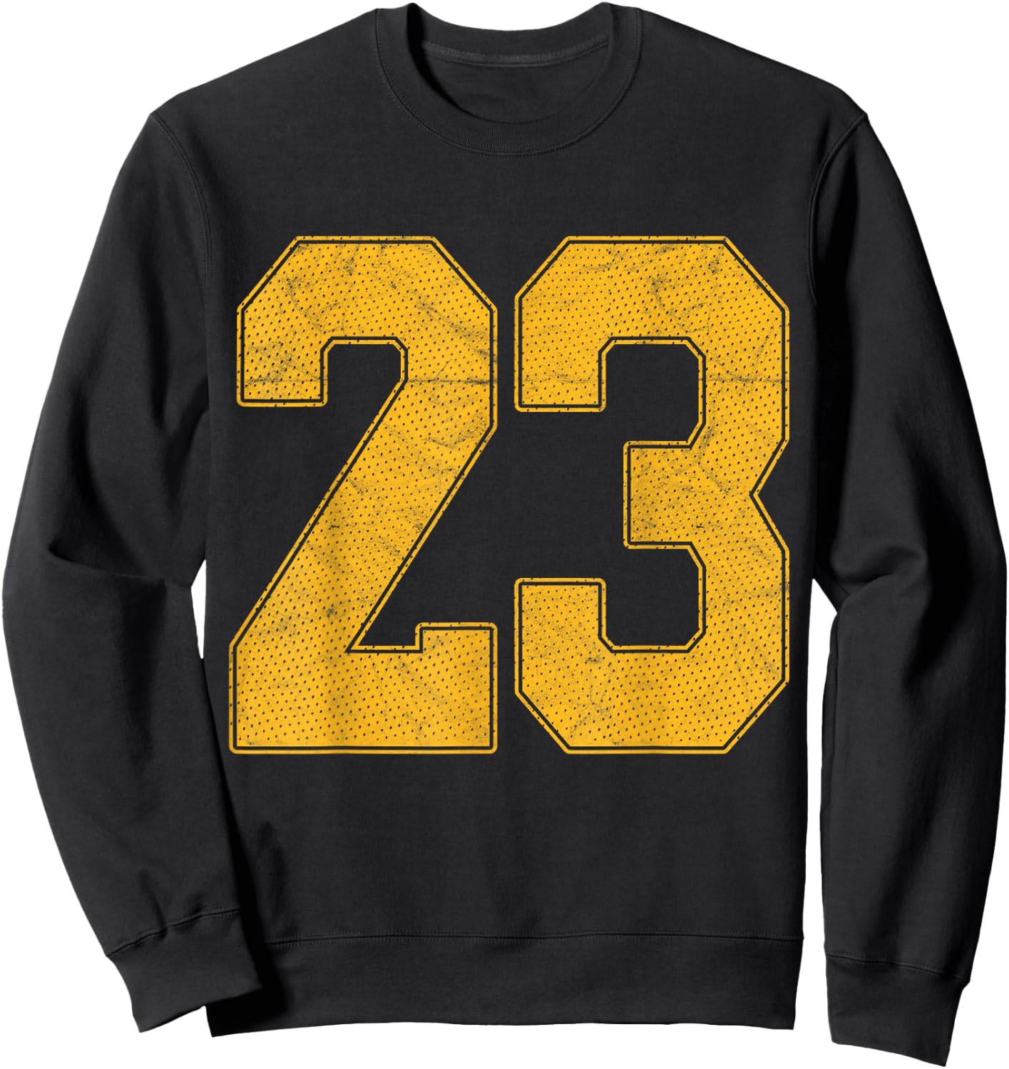 Number 23 Numbered Uniform Sports Team Jersey 23rd Birthday Sweatshirt - Sweatshirt | Black