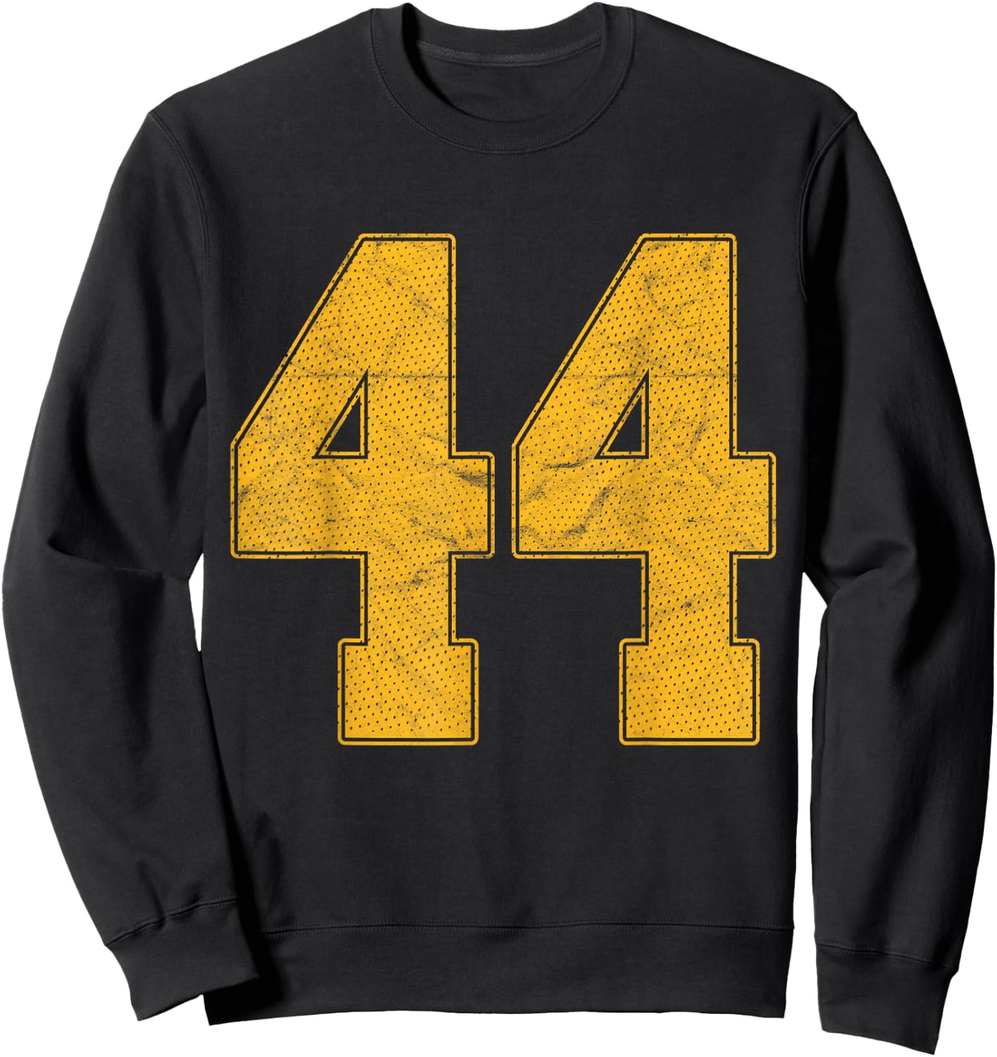 Number 44 Numbered Uniform Sports Team Jersey 44th Birthday Sweatshirt - Sweatshirt | Black