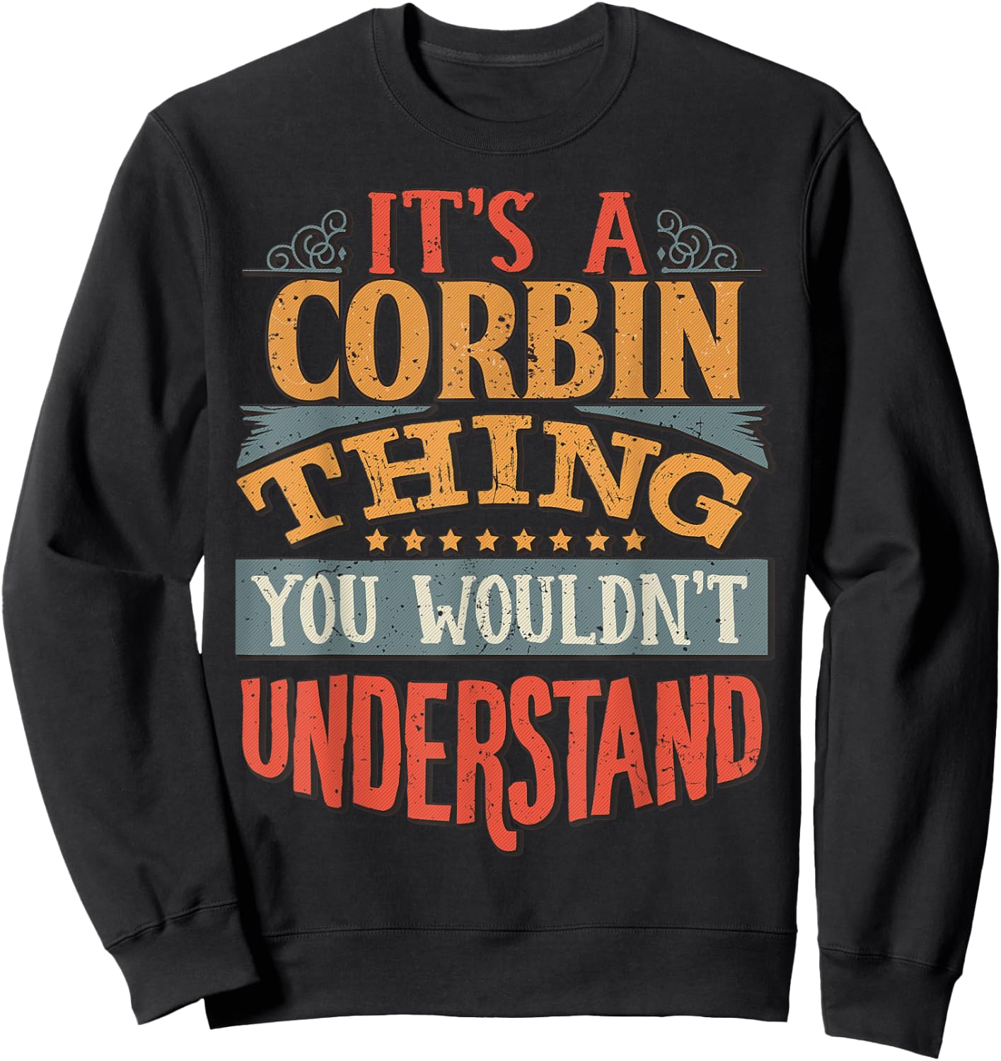 Corbin Name Sweatshirt - Sweatshirt | Black