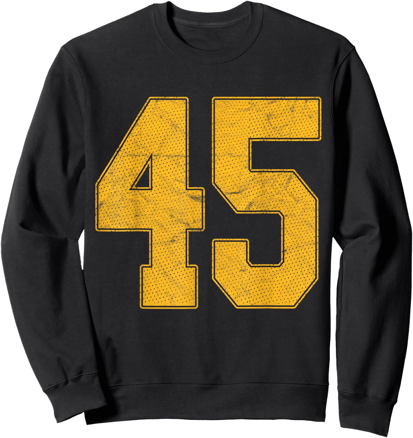 Number 45 Numbered Uniform Sports Team Jersey 45th Birthday Sweatshirt - Sweatshirt | Black