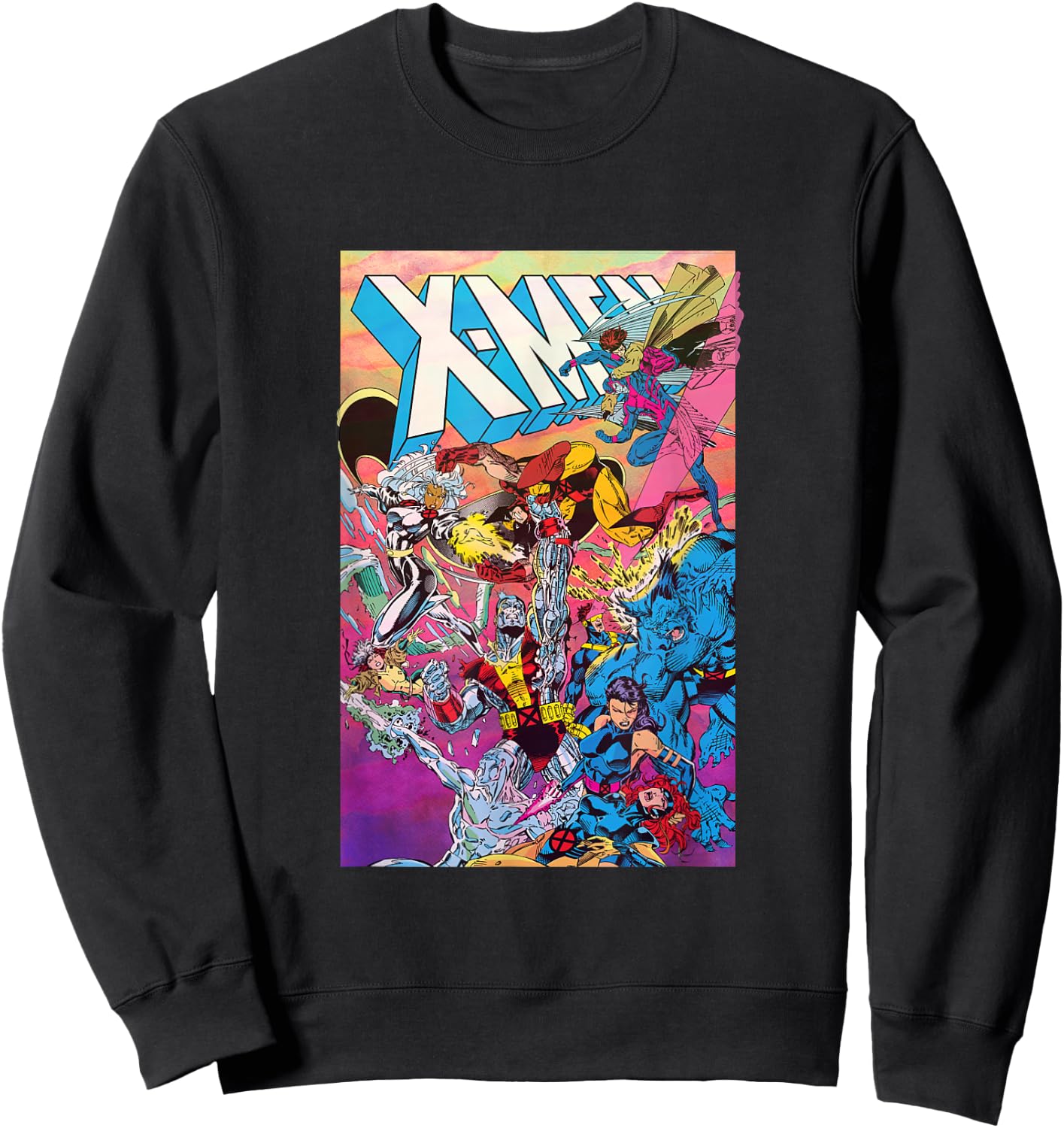Marvel X-Men Internal Team Conflict All Out Fight Cover Sweatshirt - Sweatshirt | Black