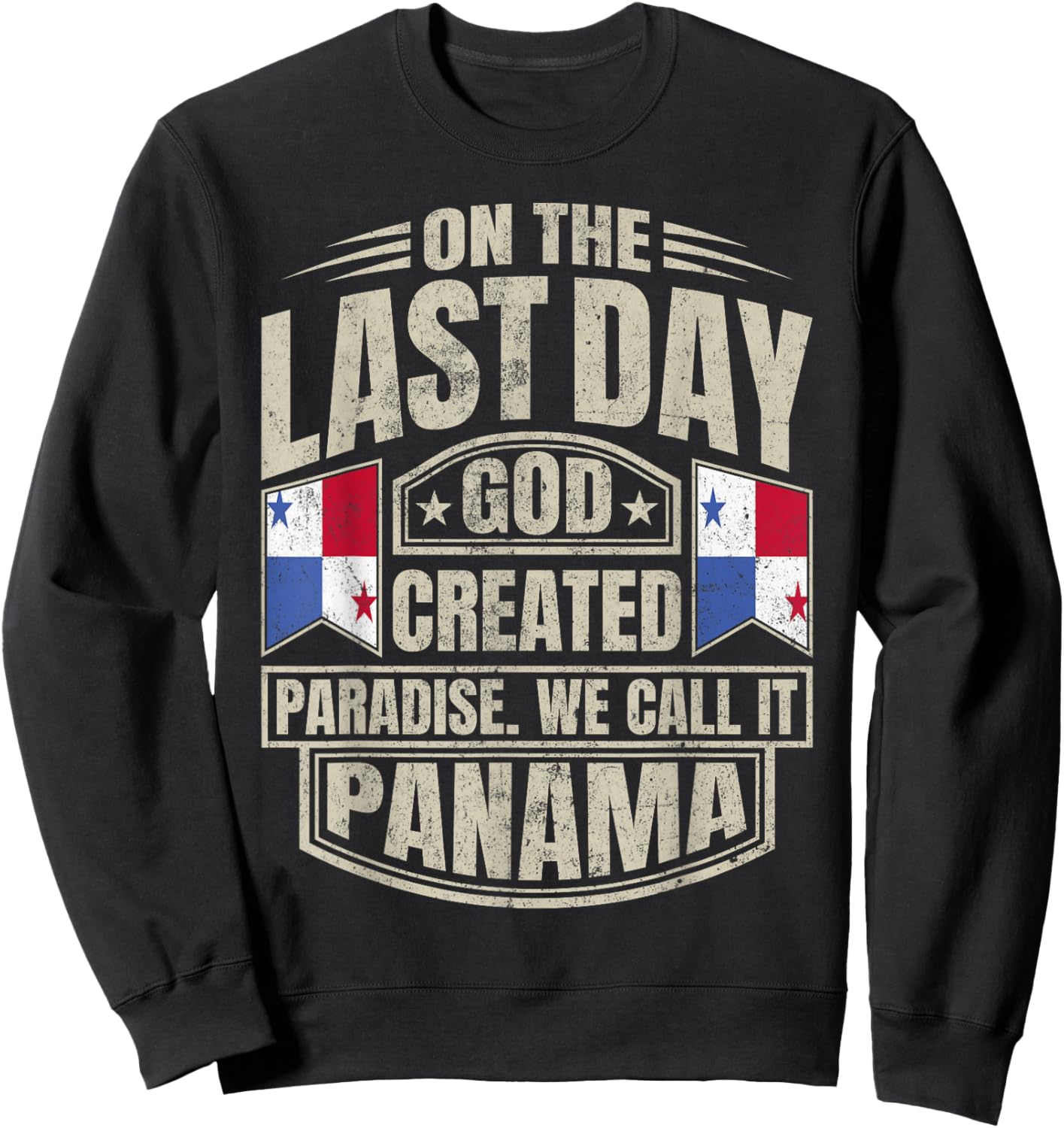 Panamanian Men & Women Panama Sweatshirt - Sweatshirt | Black