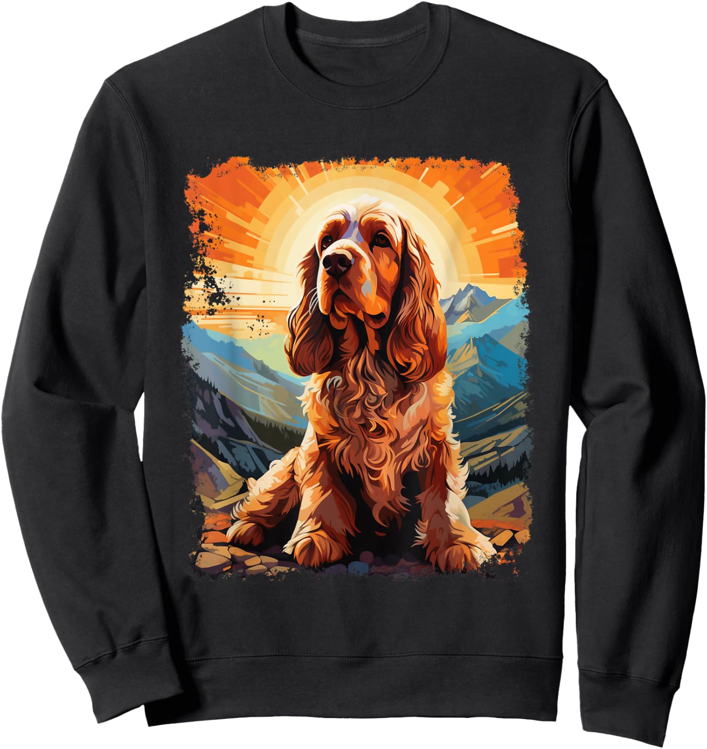 Dog Cocker Spaniel Men Women Kids Sweatshirt - Sweatshirt | Black