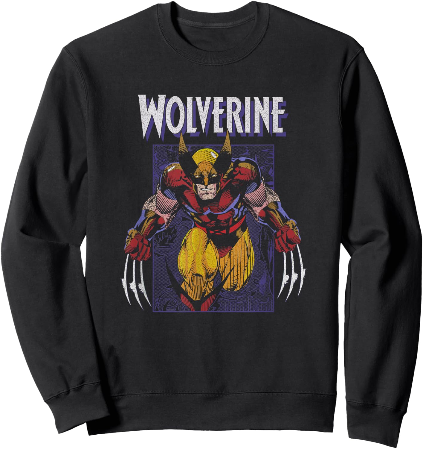 Marvel X-Men Wolverine Preying Vintage Portrait Sweatshirt - Sweatshirt | Black