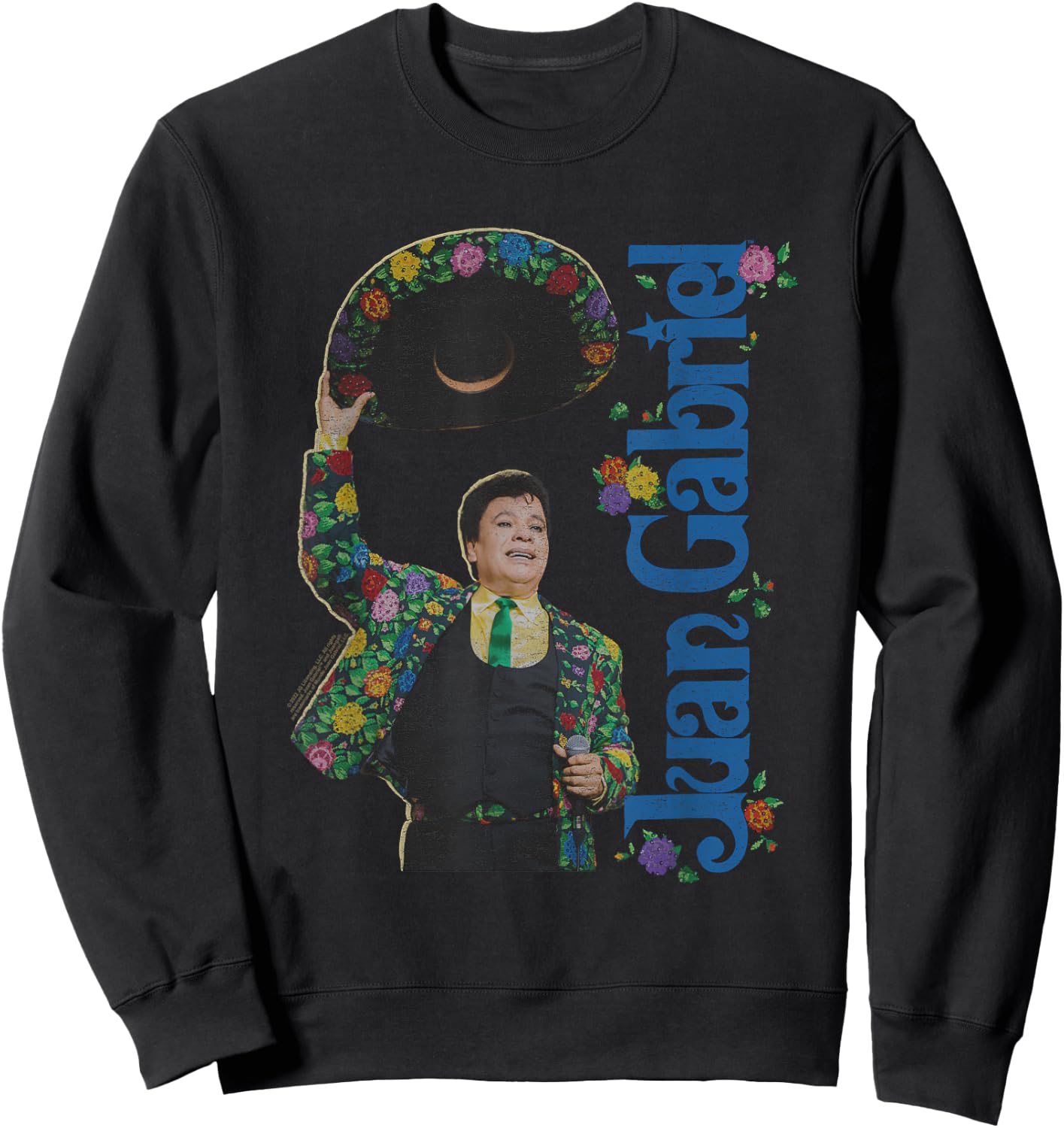 Popfunk Juan Gabriel Hats Off Mexican Themed Sweatshirt - Sweatshirt | Black