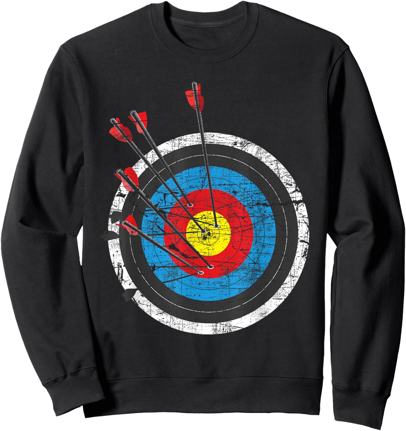Archery Target - Archer Bowman Bow Hunting Bowhunter Sweatshirt - Sweatshirt | Black