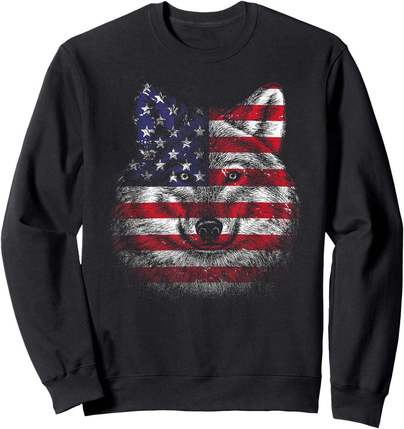 Cute Wolf Art Women Wolf Predator Animal Lover Sweatshirt - Sweatshirt | Black